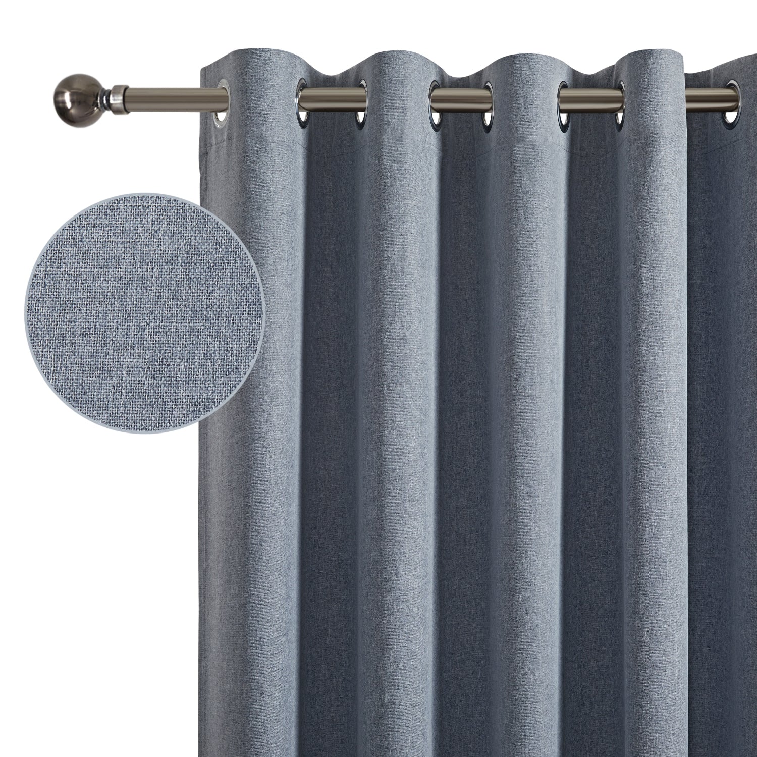 135 GSM Eyelet Ready Made Blackout Curtains For Living Room