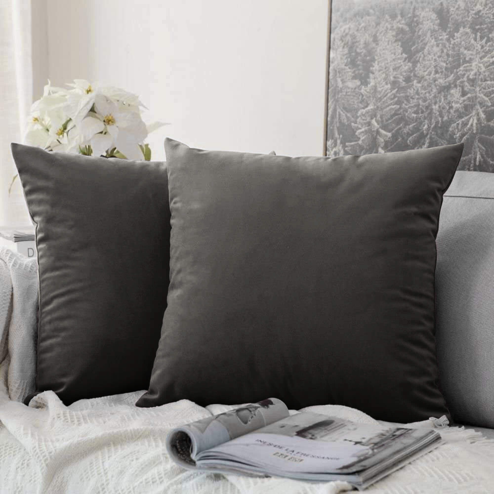 grey Cushion Covers 45x45
