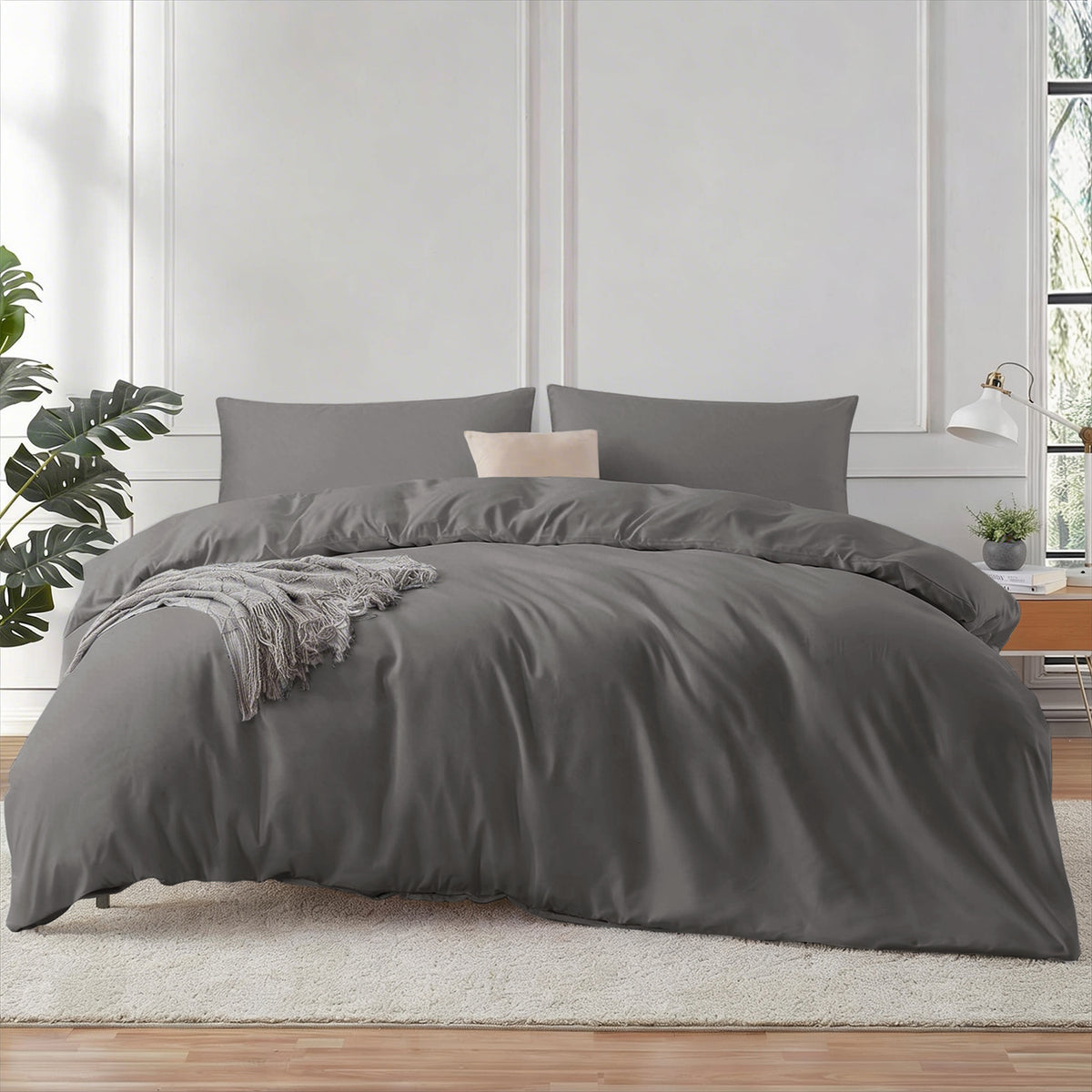 4 Piece Bedding Set Duvet Cover, Pillowcases & Fitted Sheet
