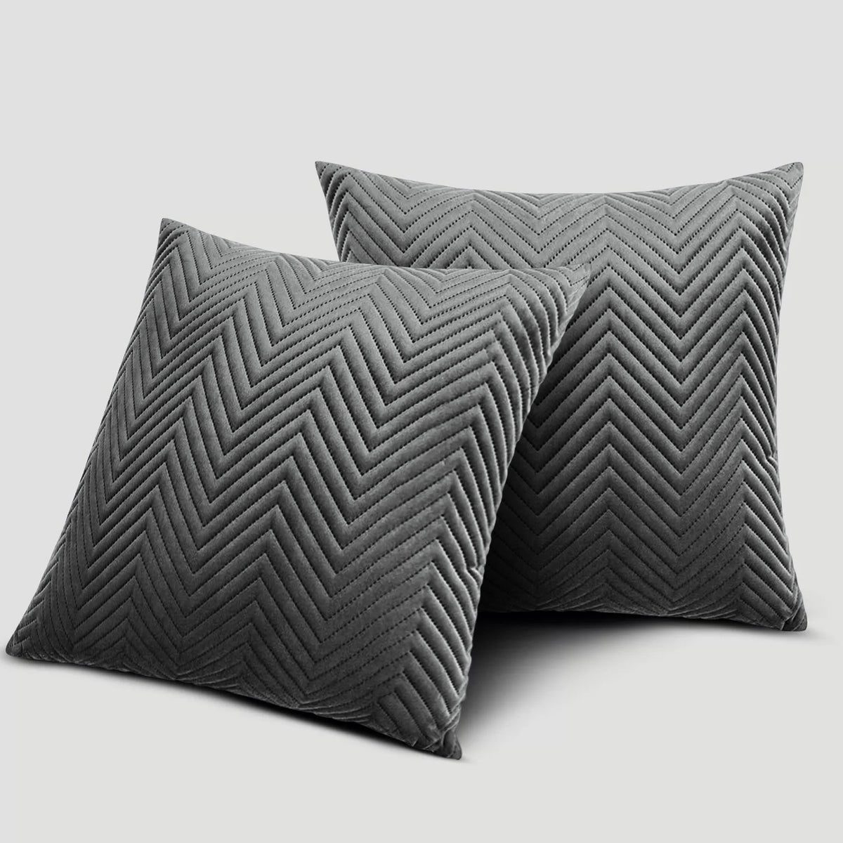 Pack Of 2 Quilted Embossed Cushion Covers