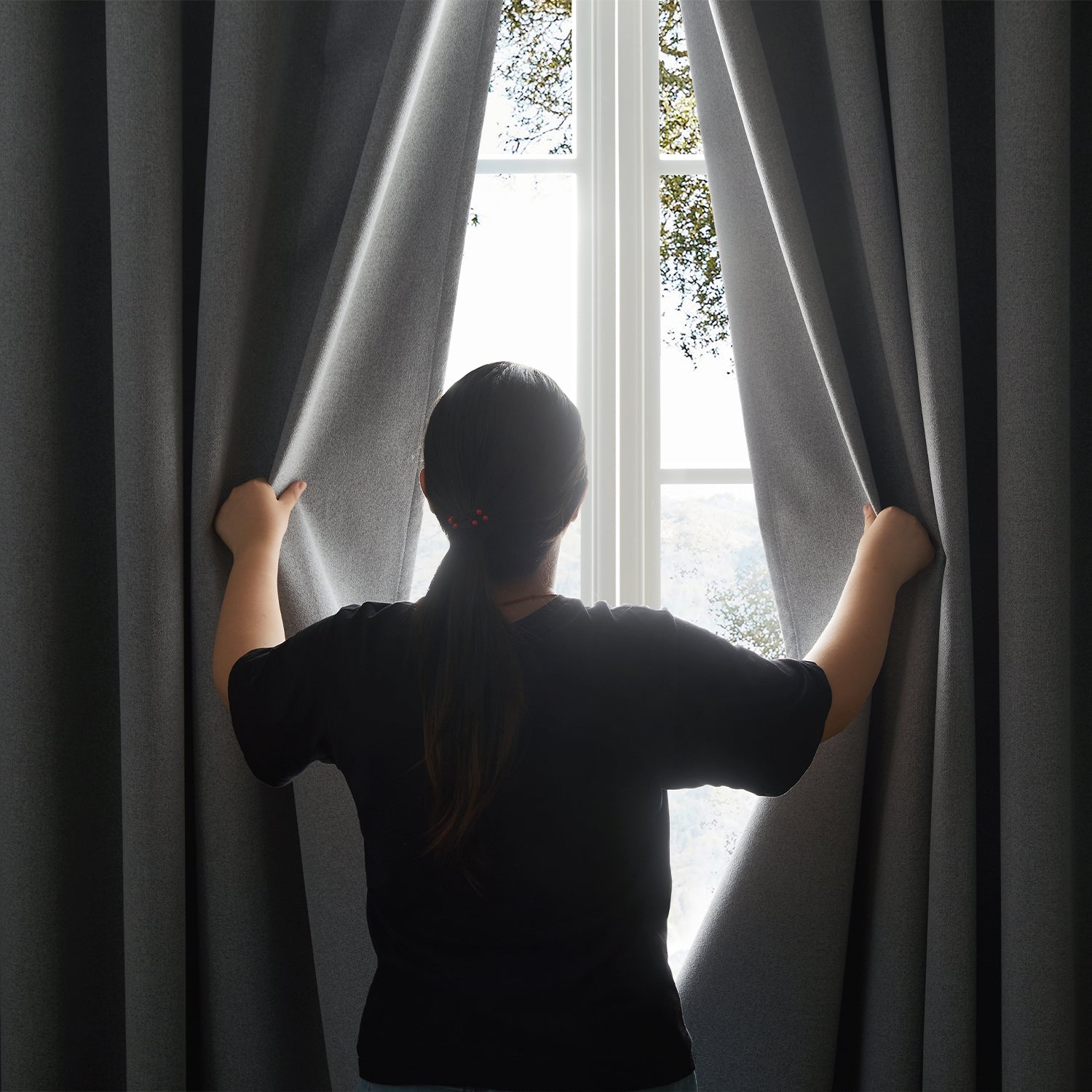 Ready Made 100% Blackout Linen Curtains