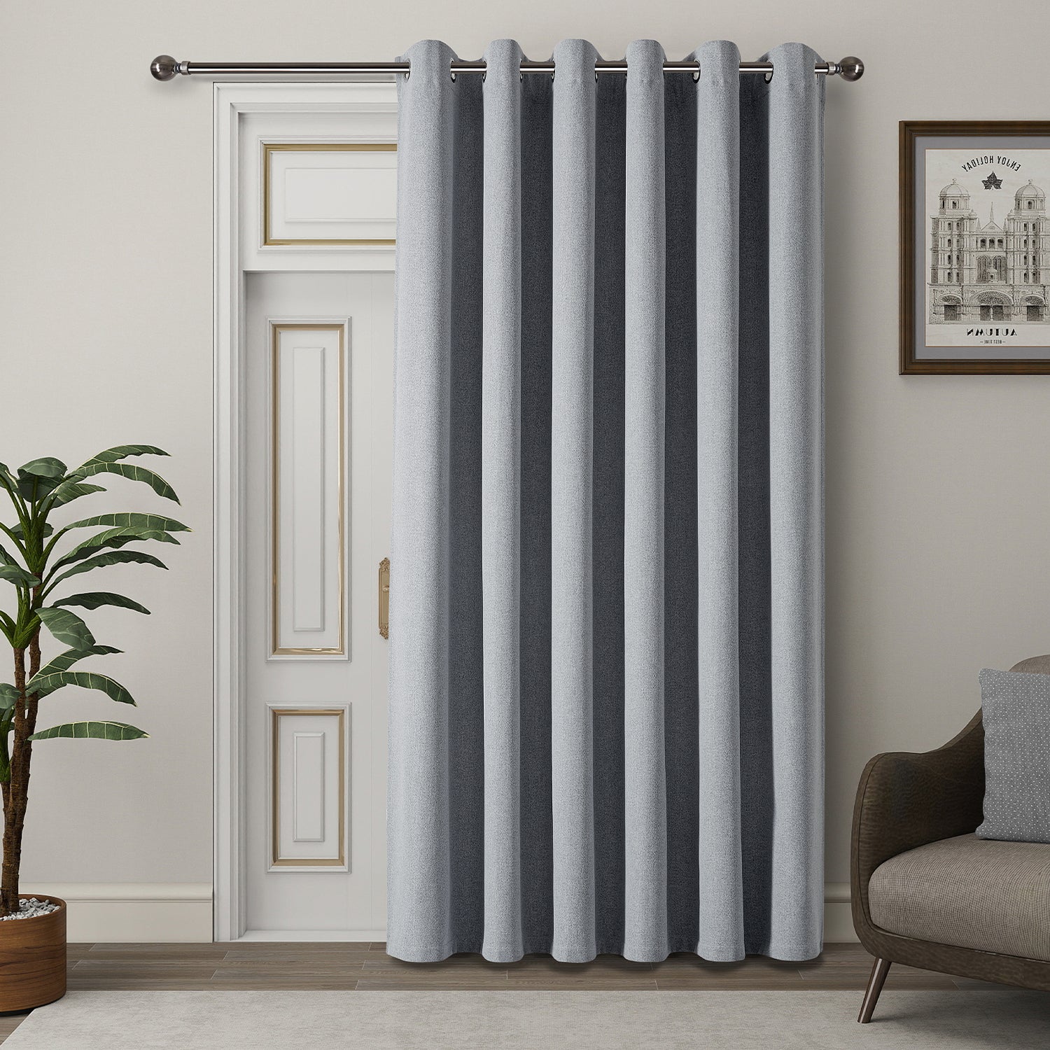 Ready Made 100% Blackout Linen Curtains