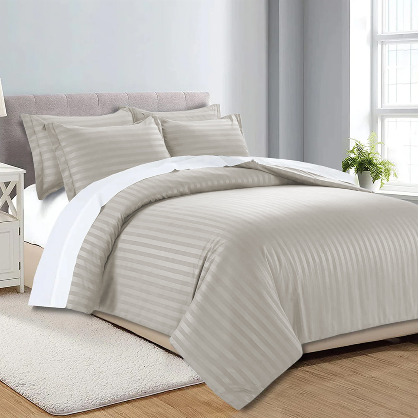 Sliver Striped Duvet Cover