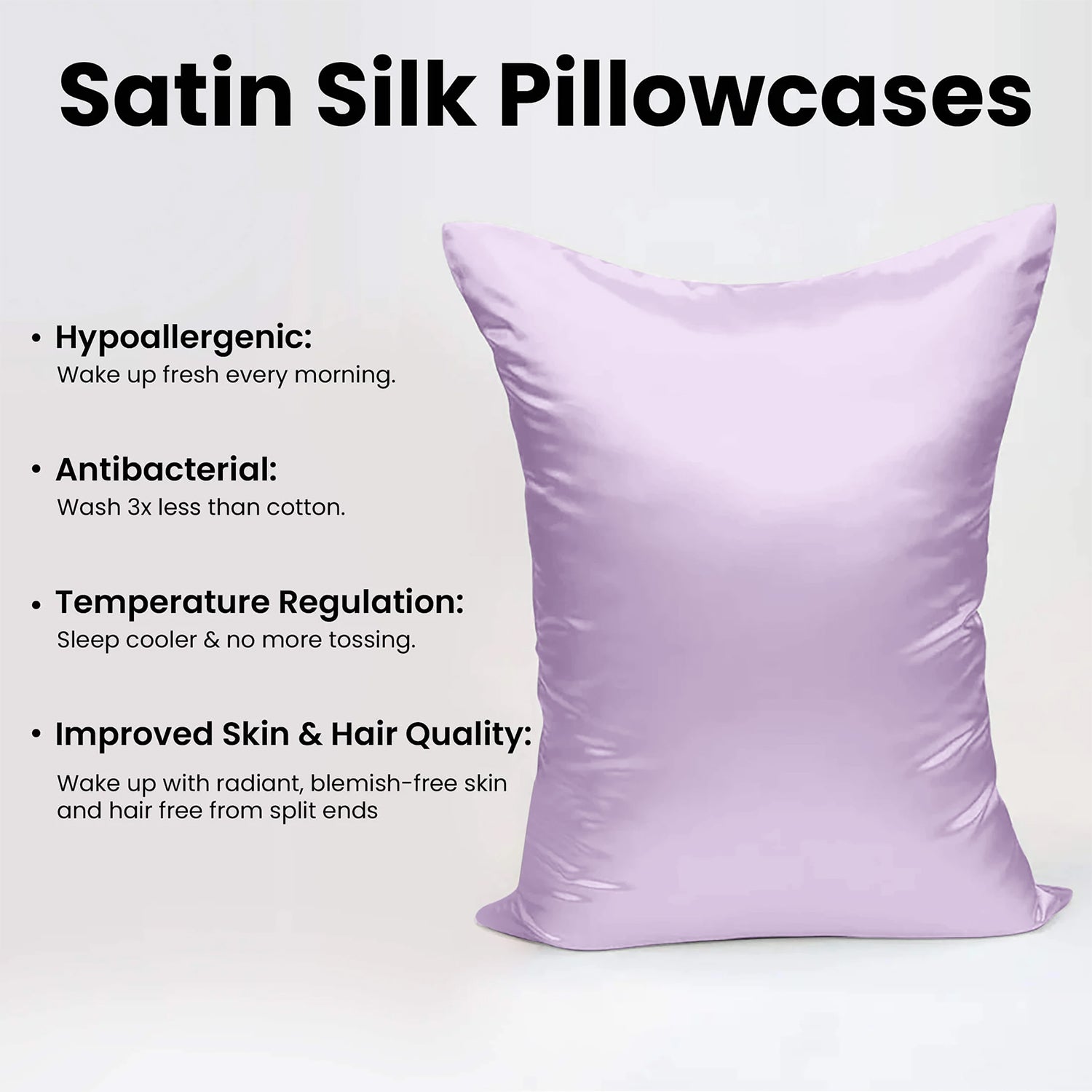 Satin Silk Pillowcases Pair