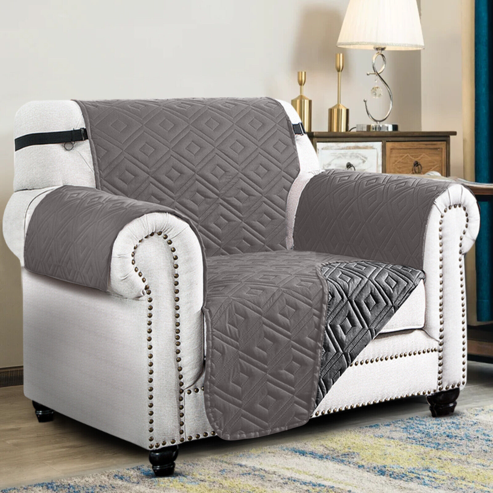 Waterproof Sofa Slipcover Light Grey