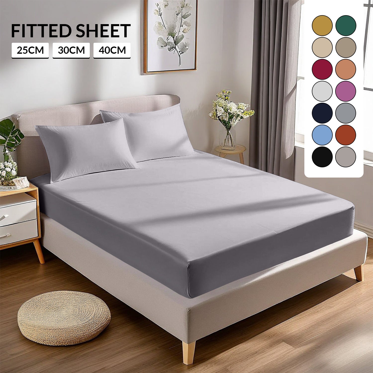 Extra Deep Fitted Sheets 25CM, 30CM & 40CM