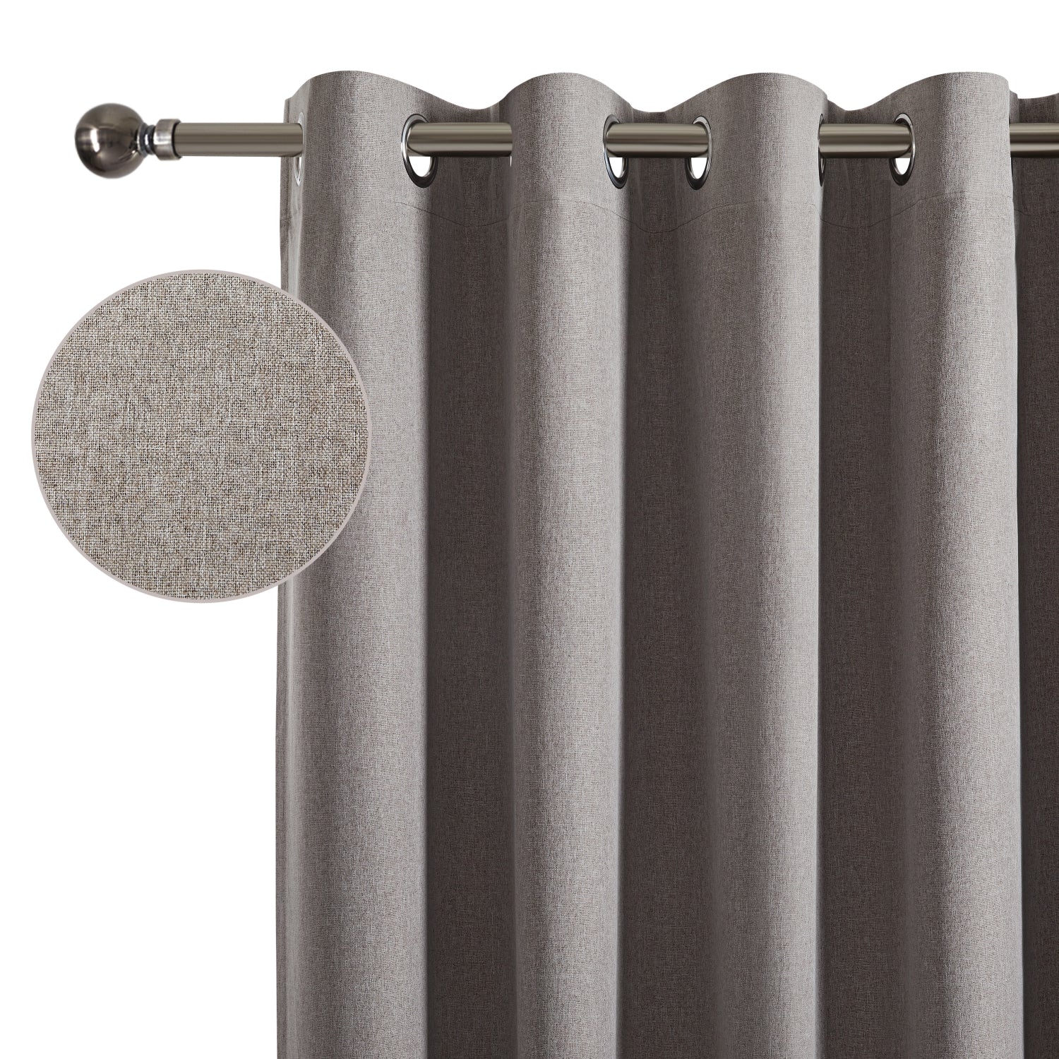 135 GSM Eyelet Ready Made Blackout Curtains For Living Room