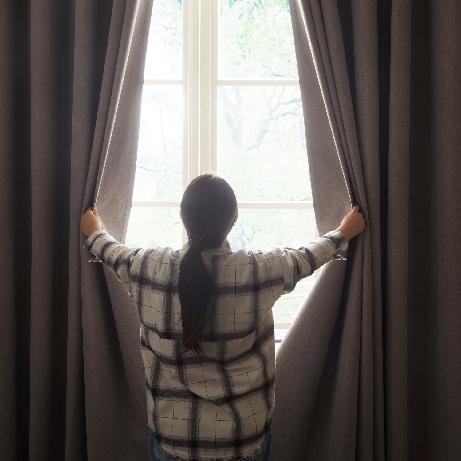 135 GSM Eyelet Ready Made Blackout Curtains For Living Room