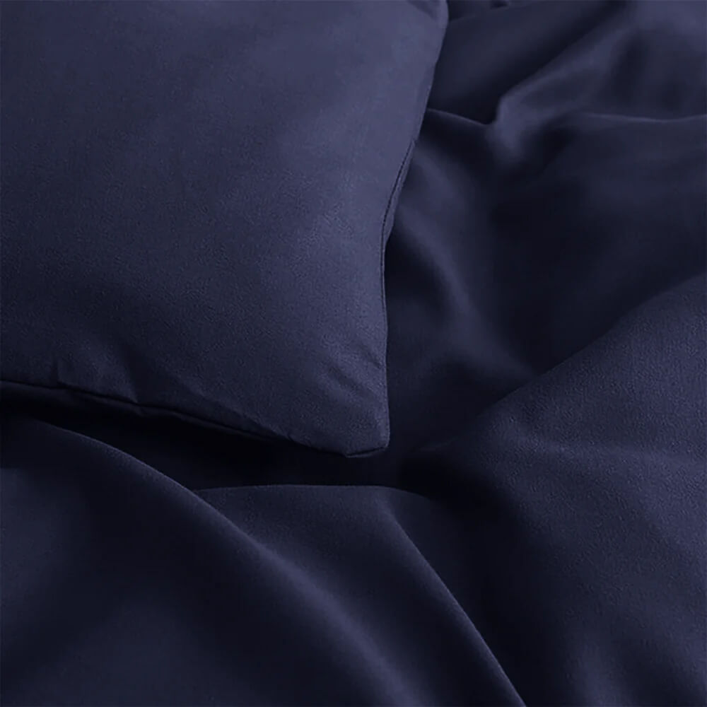Plain Duvet Cover with Pillowcases Set