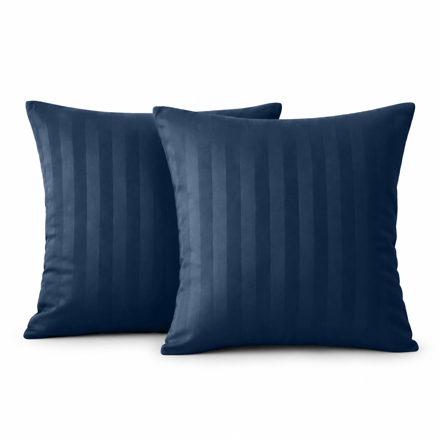 Pair of Stripe Microfibre Cushion Covers for Sofa