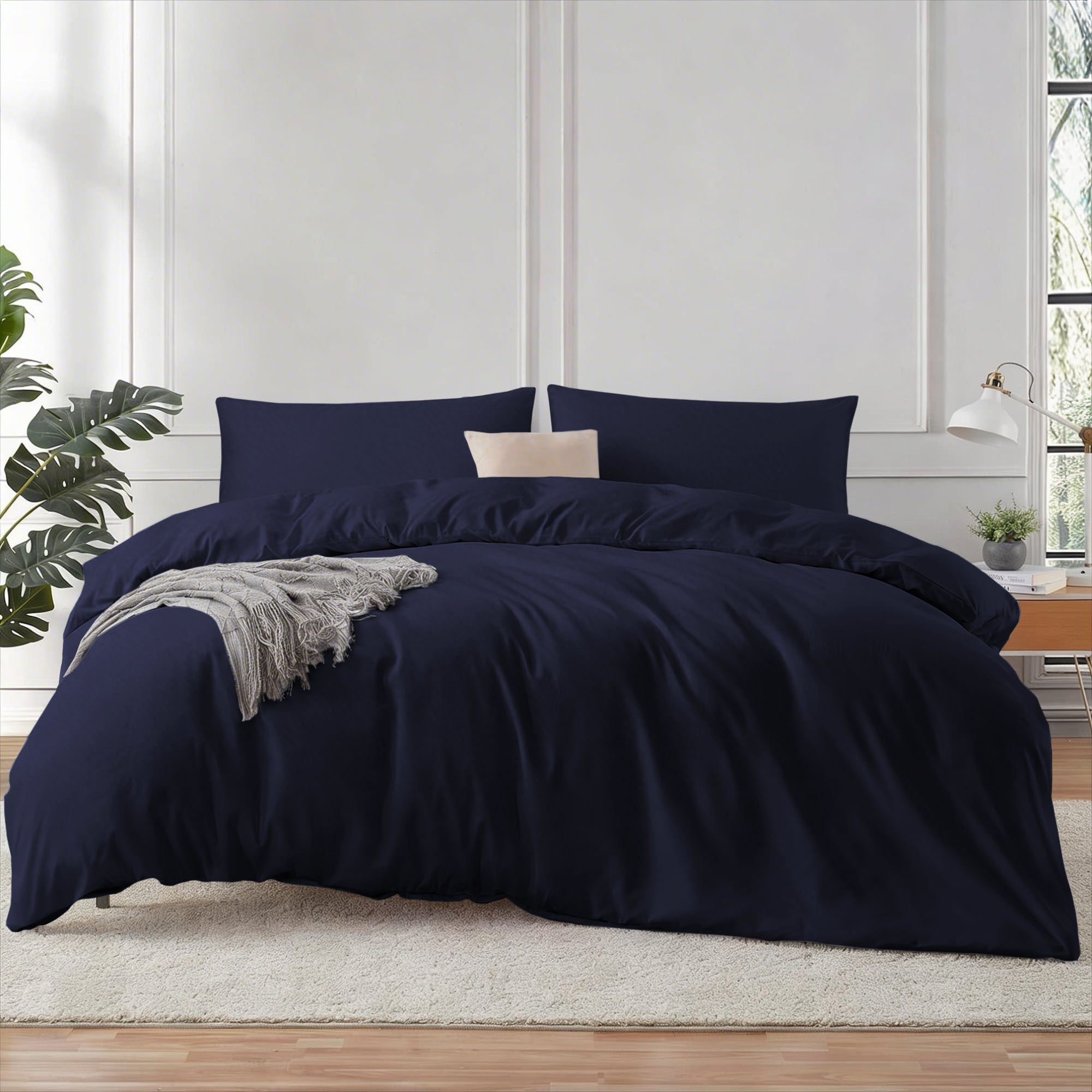 4 Piece Bedding Set Duvet Cover, Pillowcases & Fitted Sheet