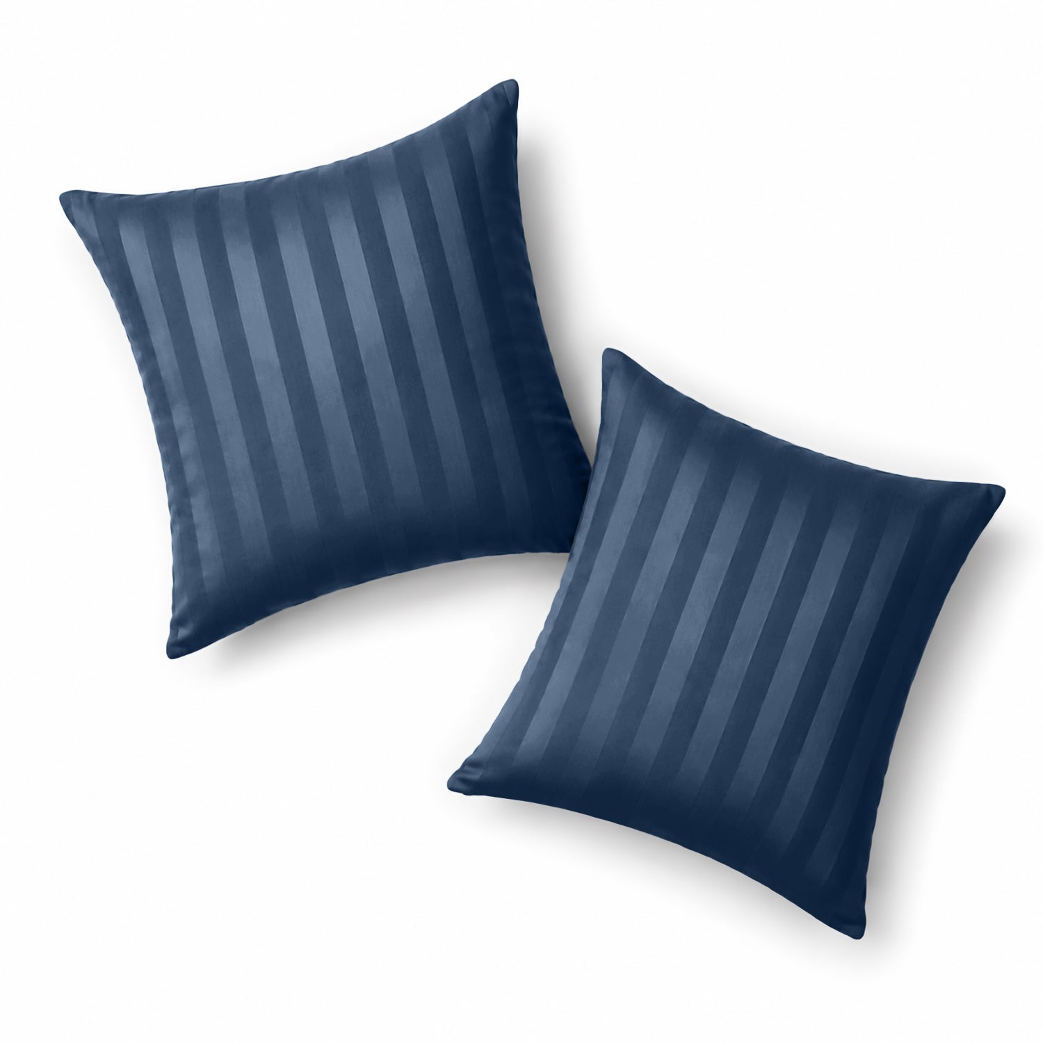 Pair of Stripe Microfibre Cushion Covers for Sofa
