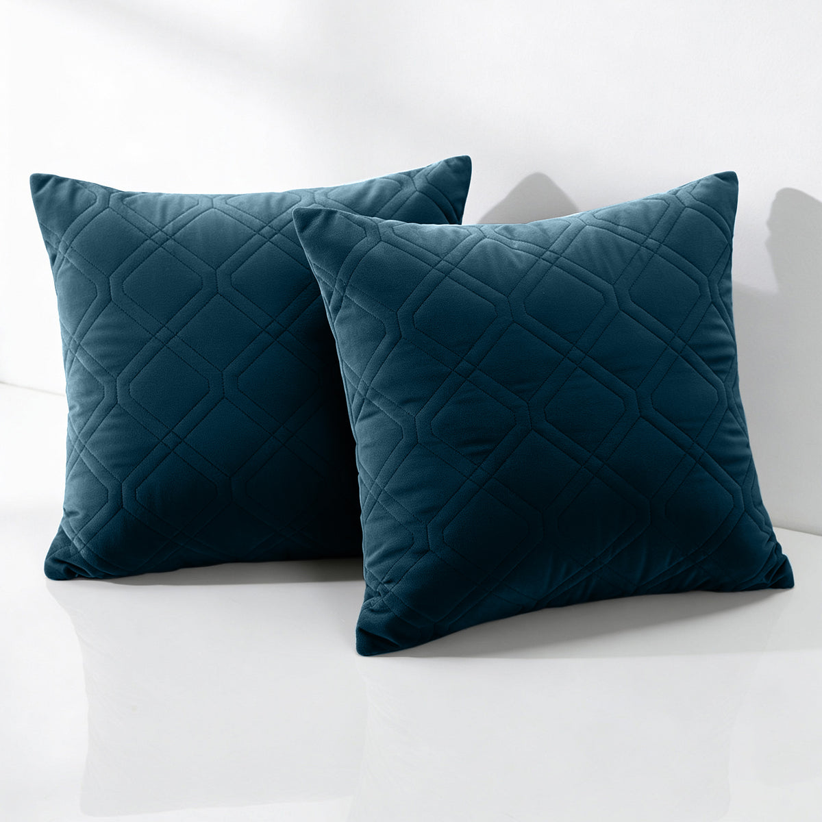 Soft Velvet Cushion Cover with Diamond Pattern – Pack Of 2
