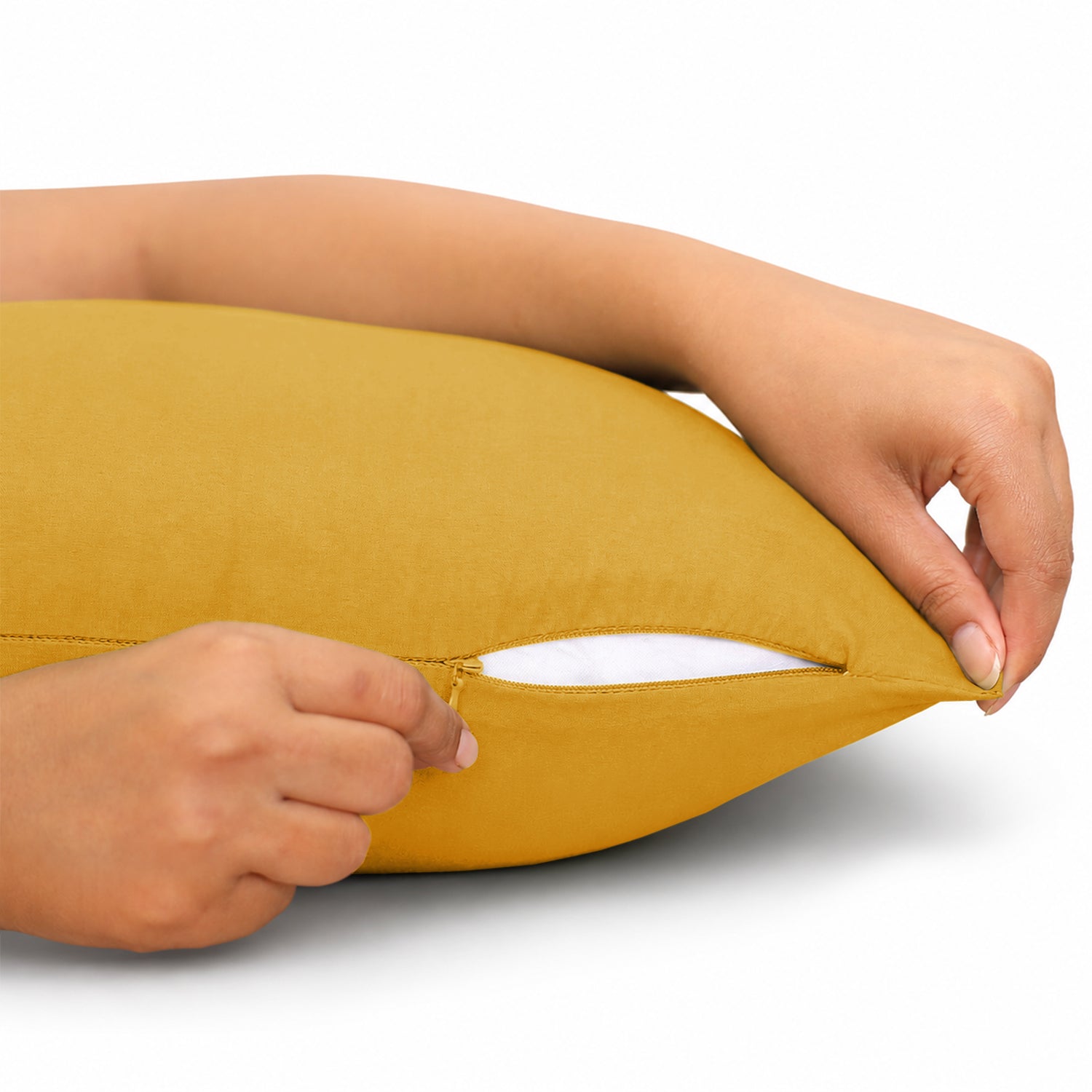 Pair of Microfibre Plain Cushion Covers for Bed & Living Room