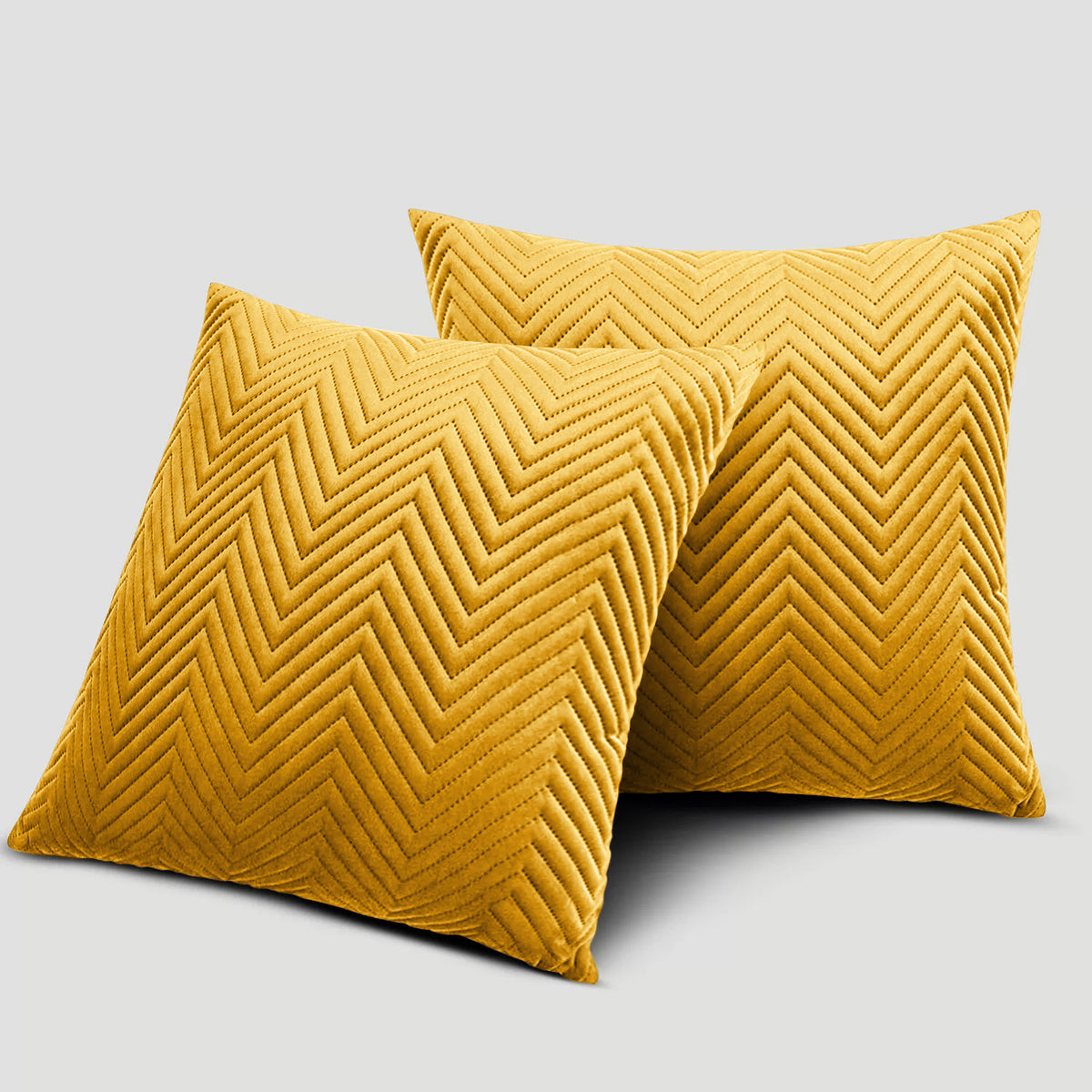 Pack Of 2 Quilted Embossed Cushion Covers
