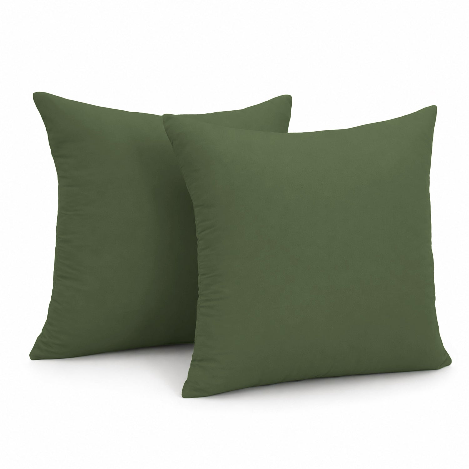 Pair of Microfibre Plain Cushion Covers for Bed & Living Room