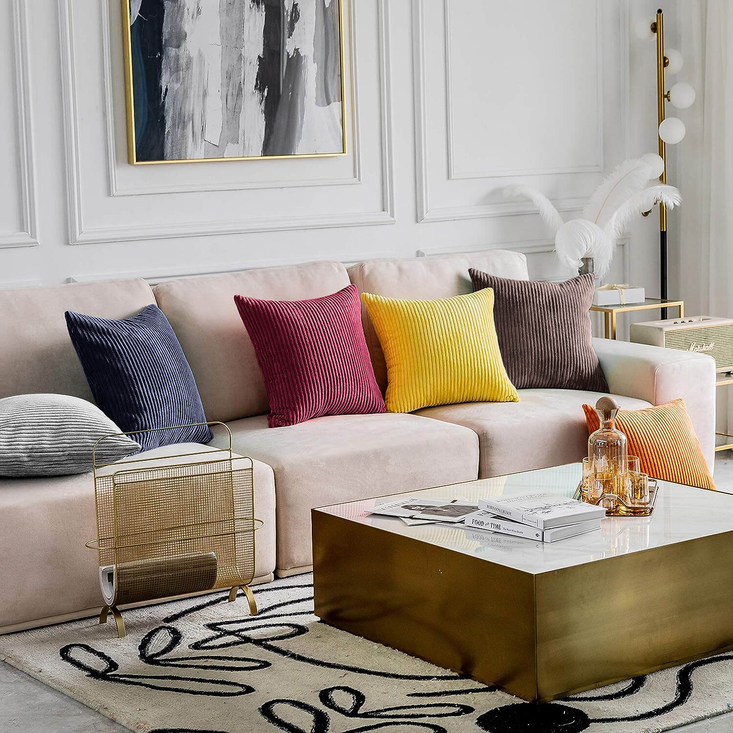 Striped Cushion Cover