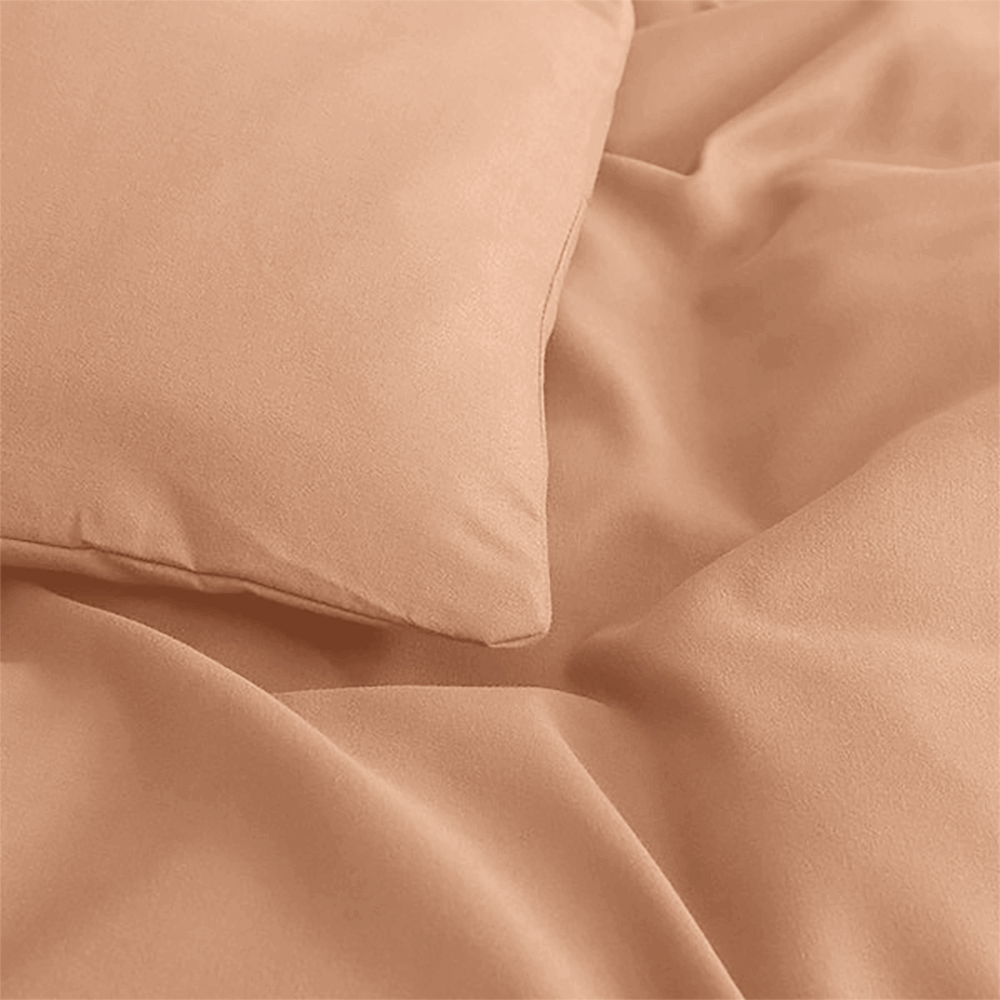 Plain Duvet Cover with Pillowcases Set