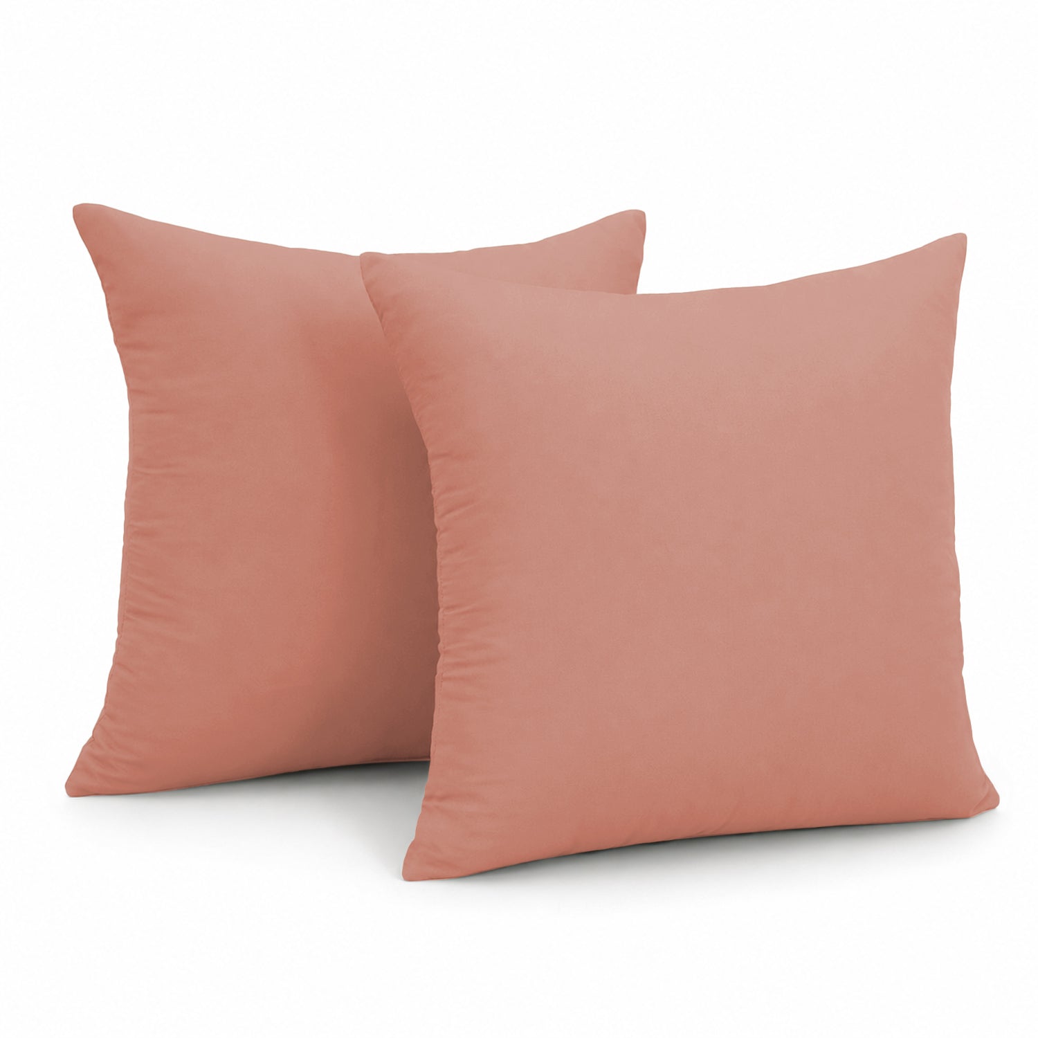 Pair of Microfibre Plain Cushion Covers for Bed & Living Room