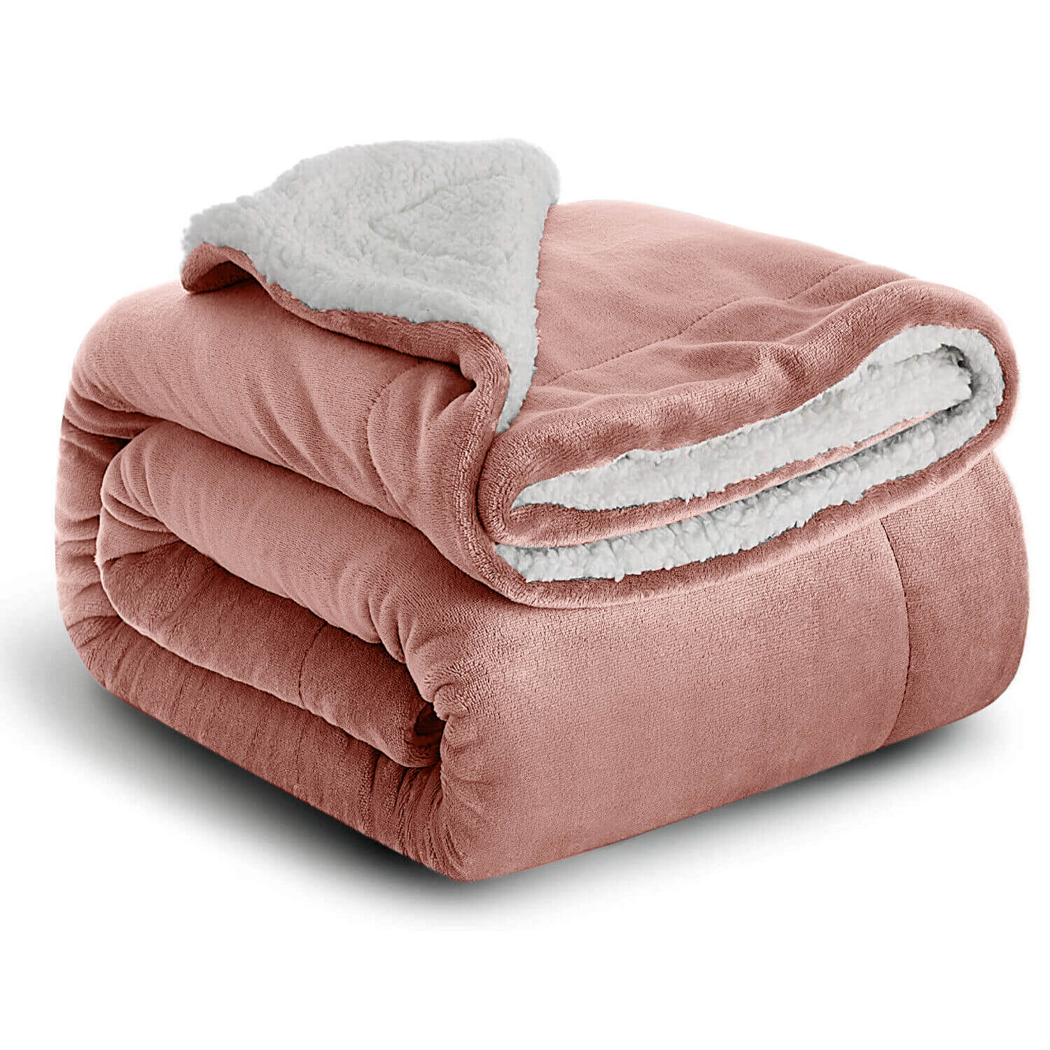 Pink Sherpa Throw Blanket