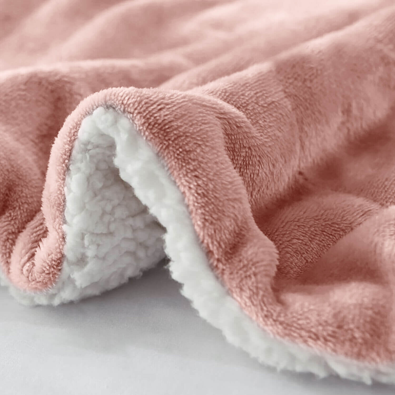 Pink Sherpa Throw Blanket