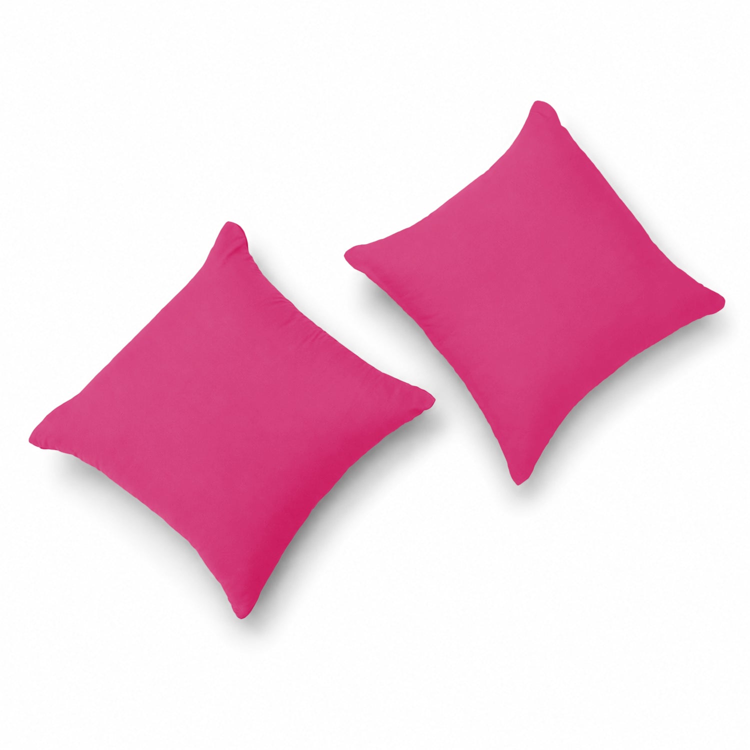 Pair of Microfibre Plain Cushion Covers for Bed & Living Room