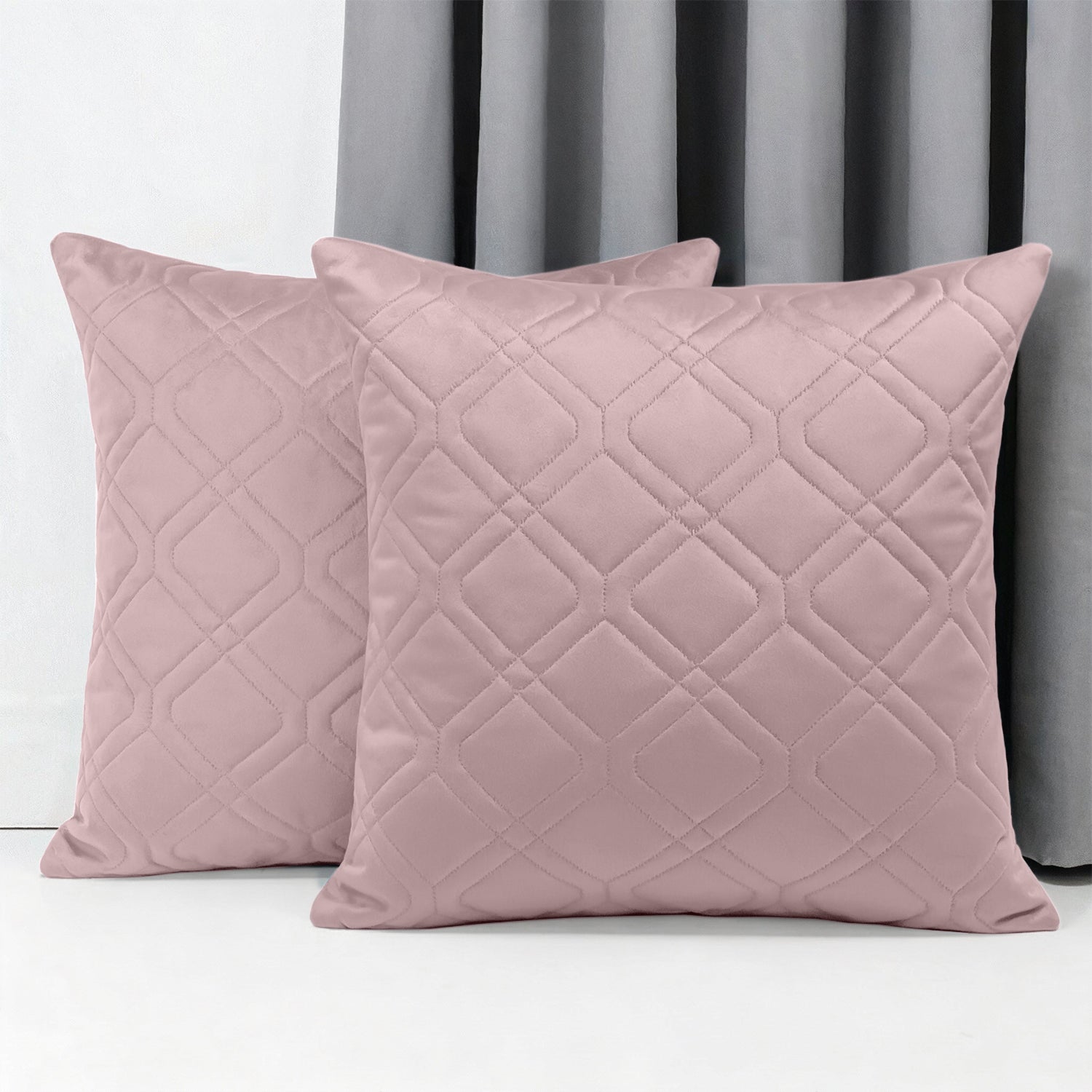 Soft Velvet Cushion Cover with Diamond Pattern – Pack Of 2