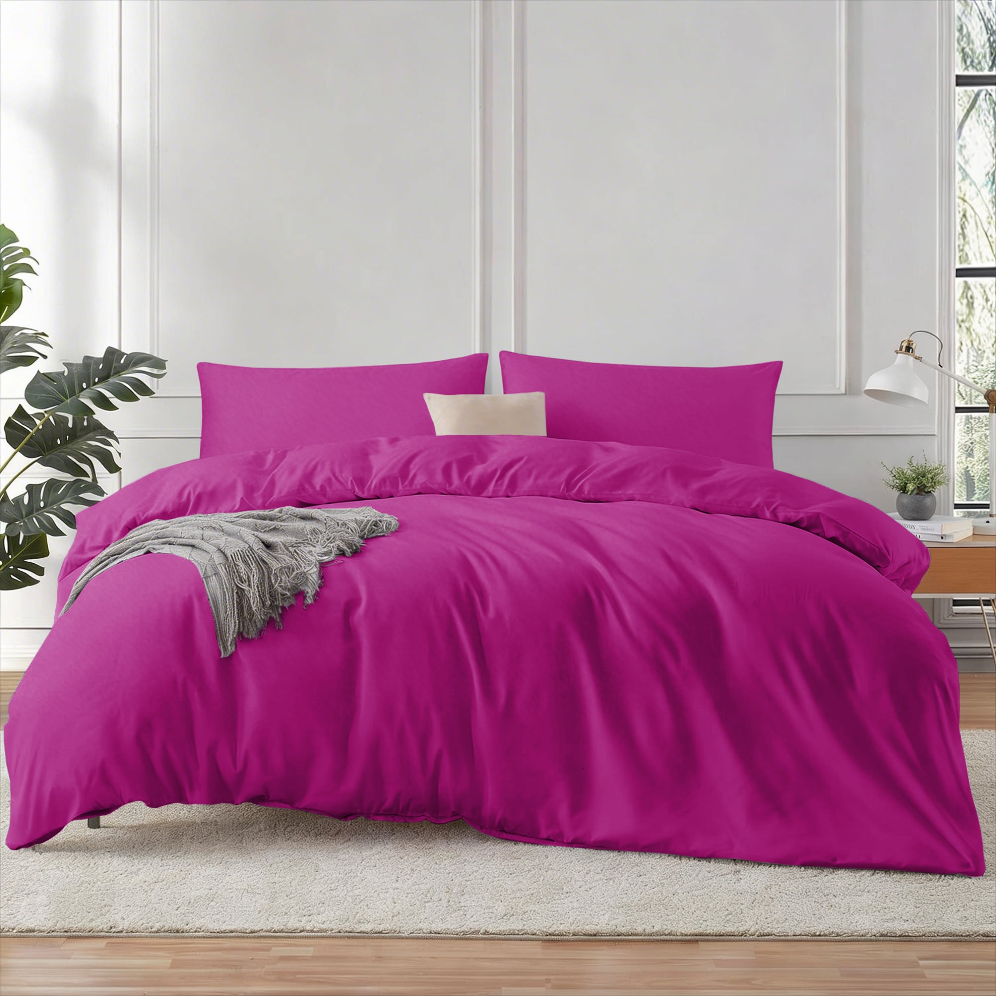 4 Piece Bedding Set Duvet Cover, Pillowcases & Fitted Sheet