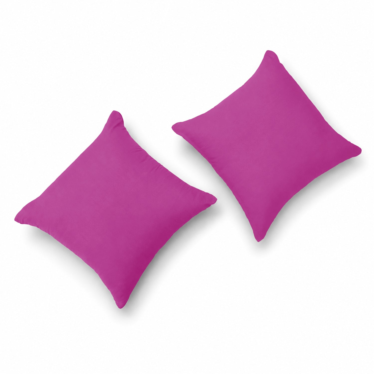 Pair of Microfibre Plain Cushion Covers for Bed & Living Room