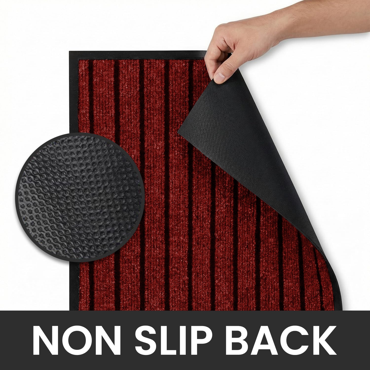 Heavy Duty Rubber Door Mat Non Slip Outdoor Indoor Entrance Mat
