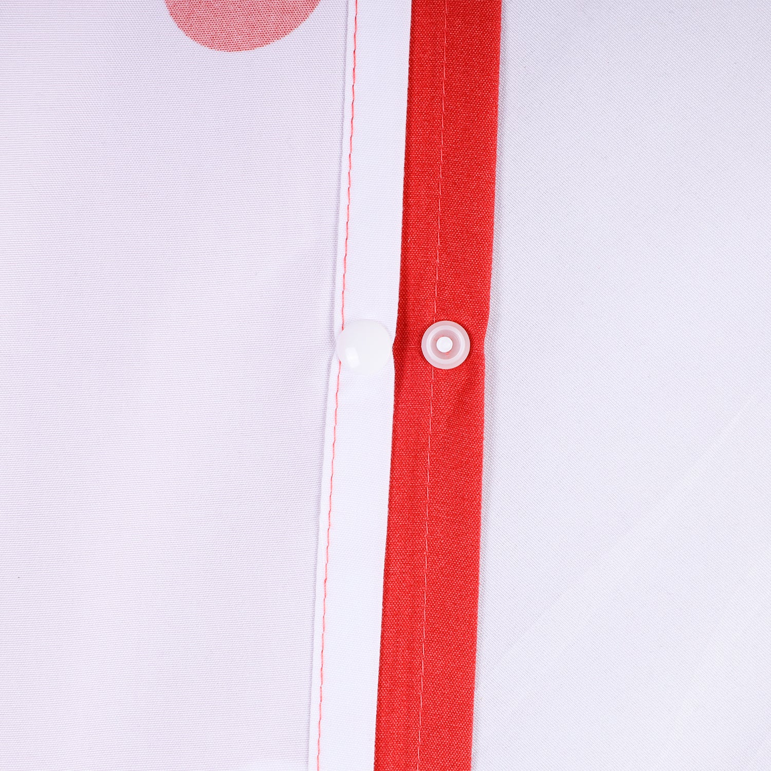 Polka Dot Printed Duvet Cover Set Red & White
