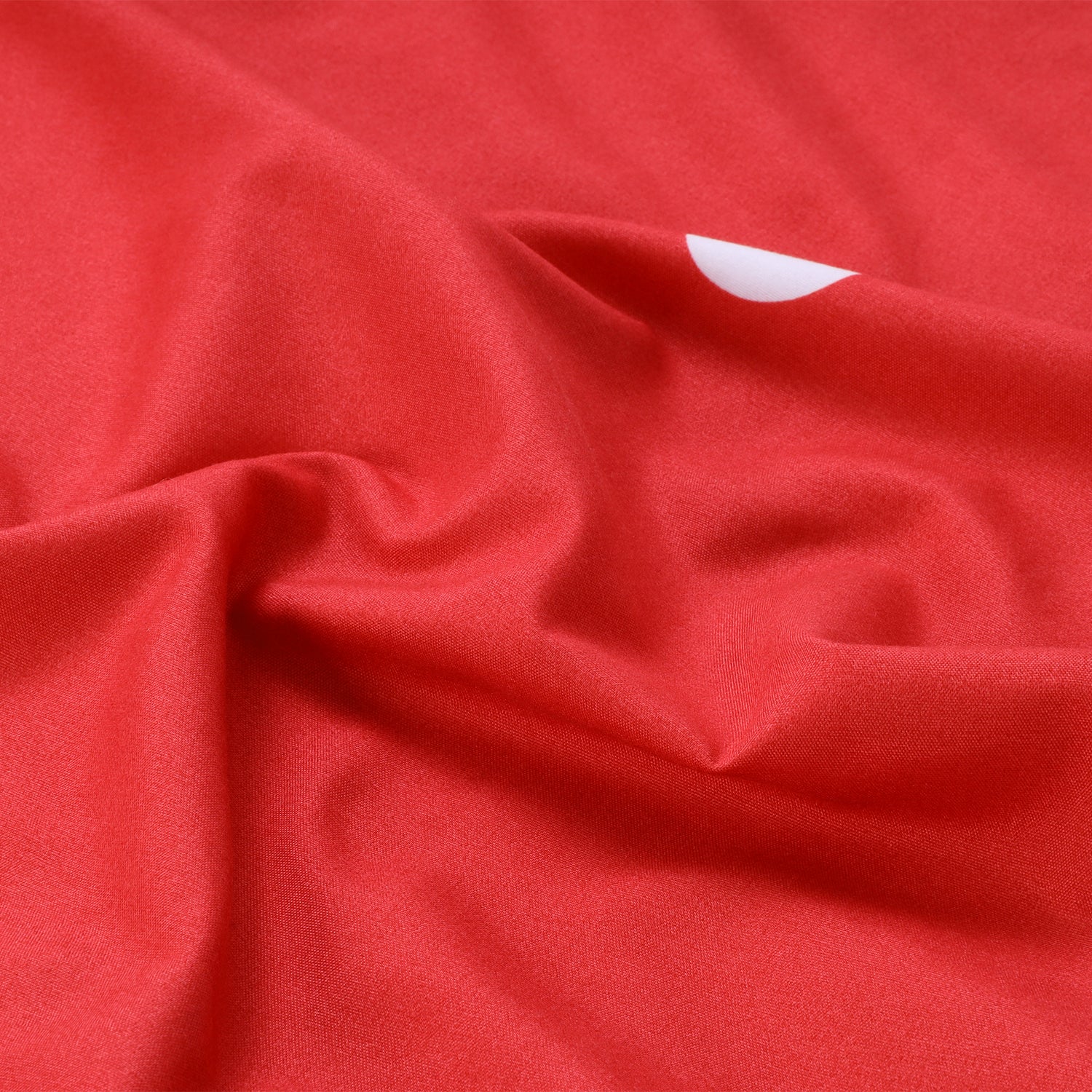 Polka Dot Printed Duvet Cover Set Red & White