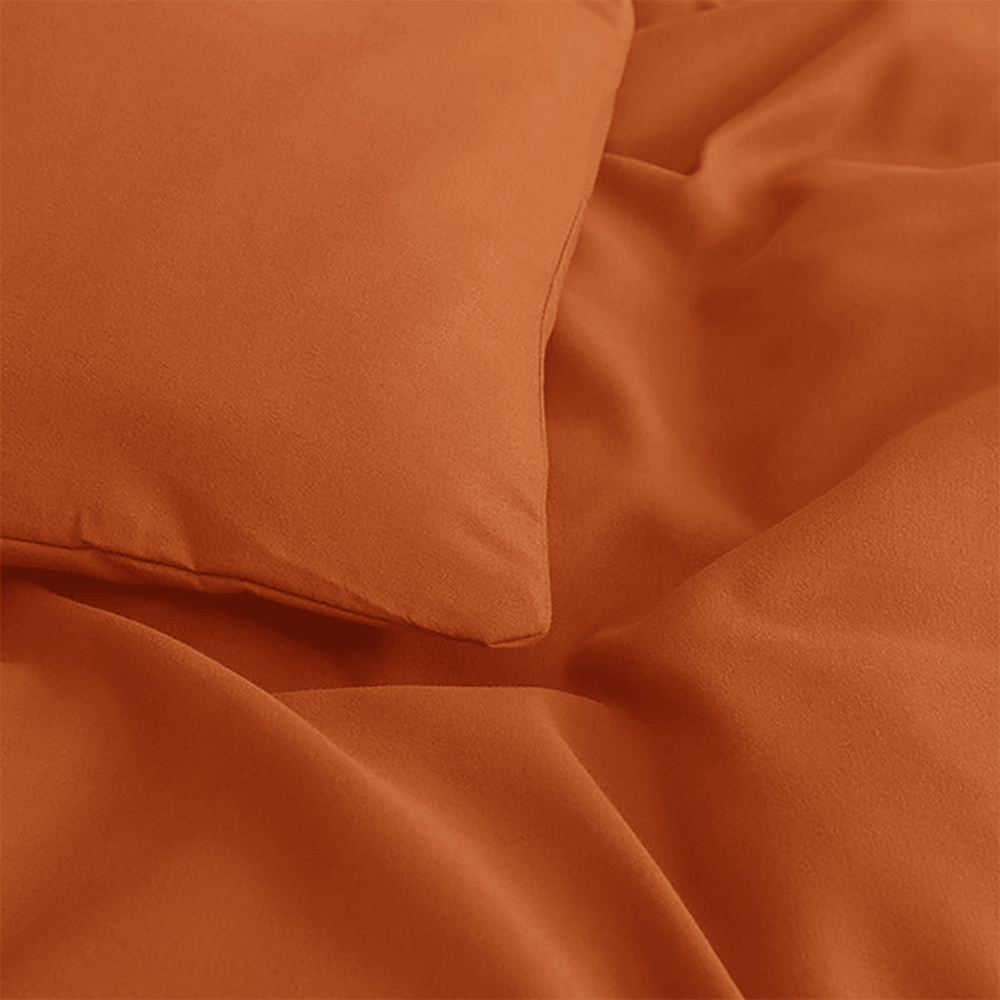 Plain Duvet Cover with Pillowcases Set