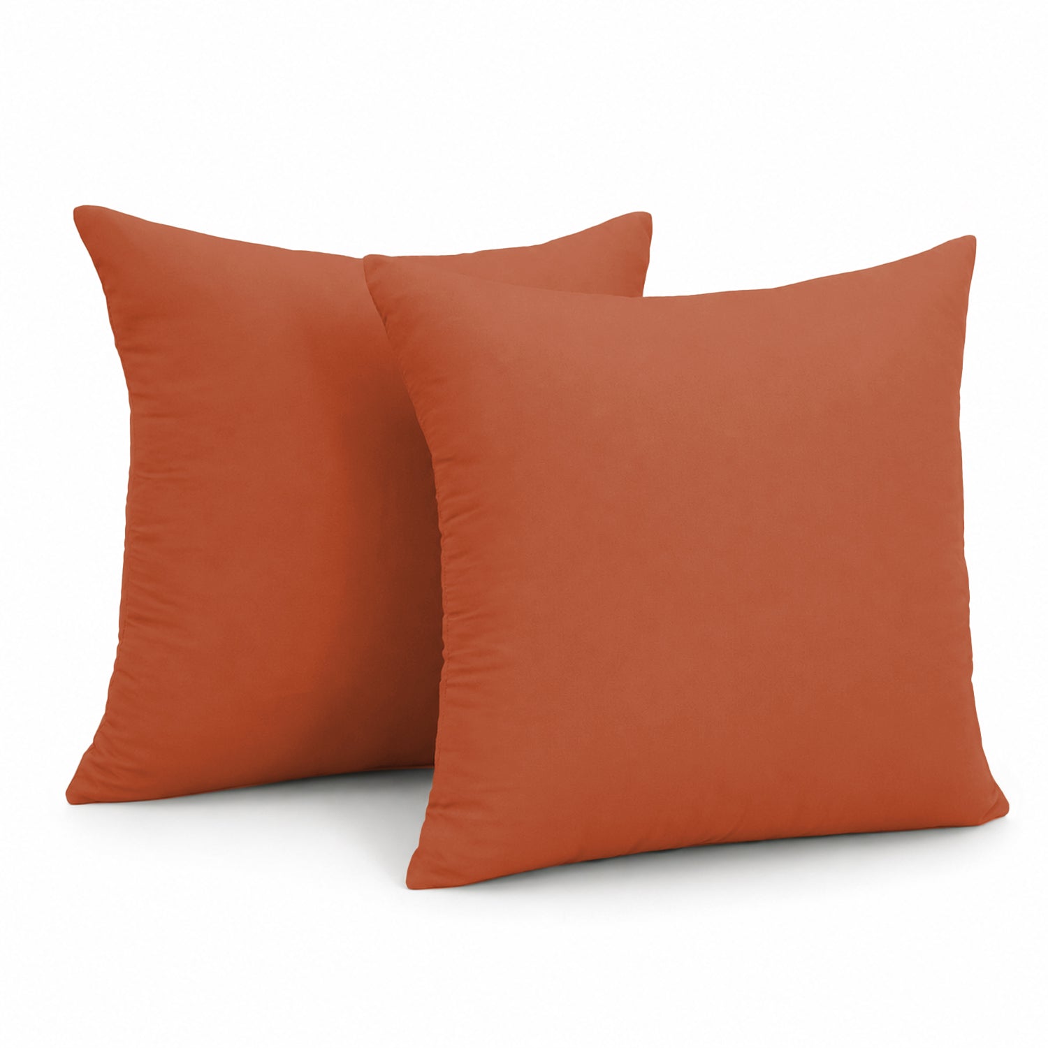 Pair of Microfibre Plain Cushion Covers for Bed & Living Room