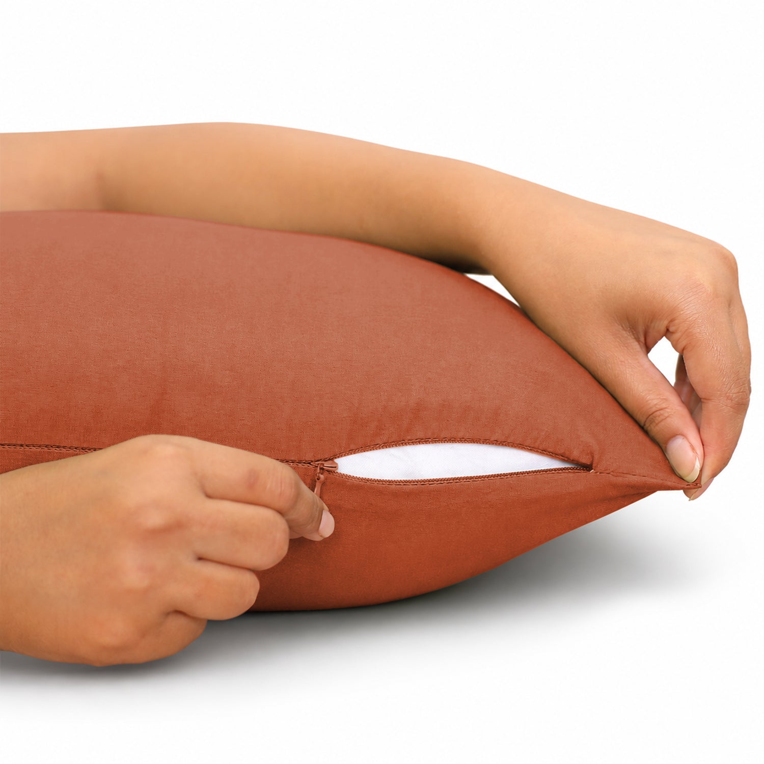 Pair of Microfibre Plain Cushion Covers for Bed & Living Room