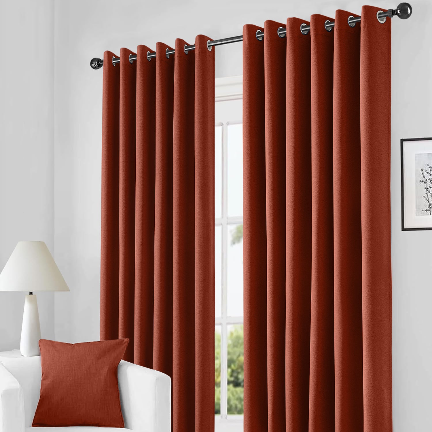 Ready Made 100% Blackout Linen Curtains