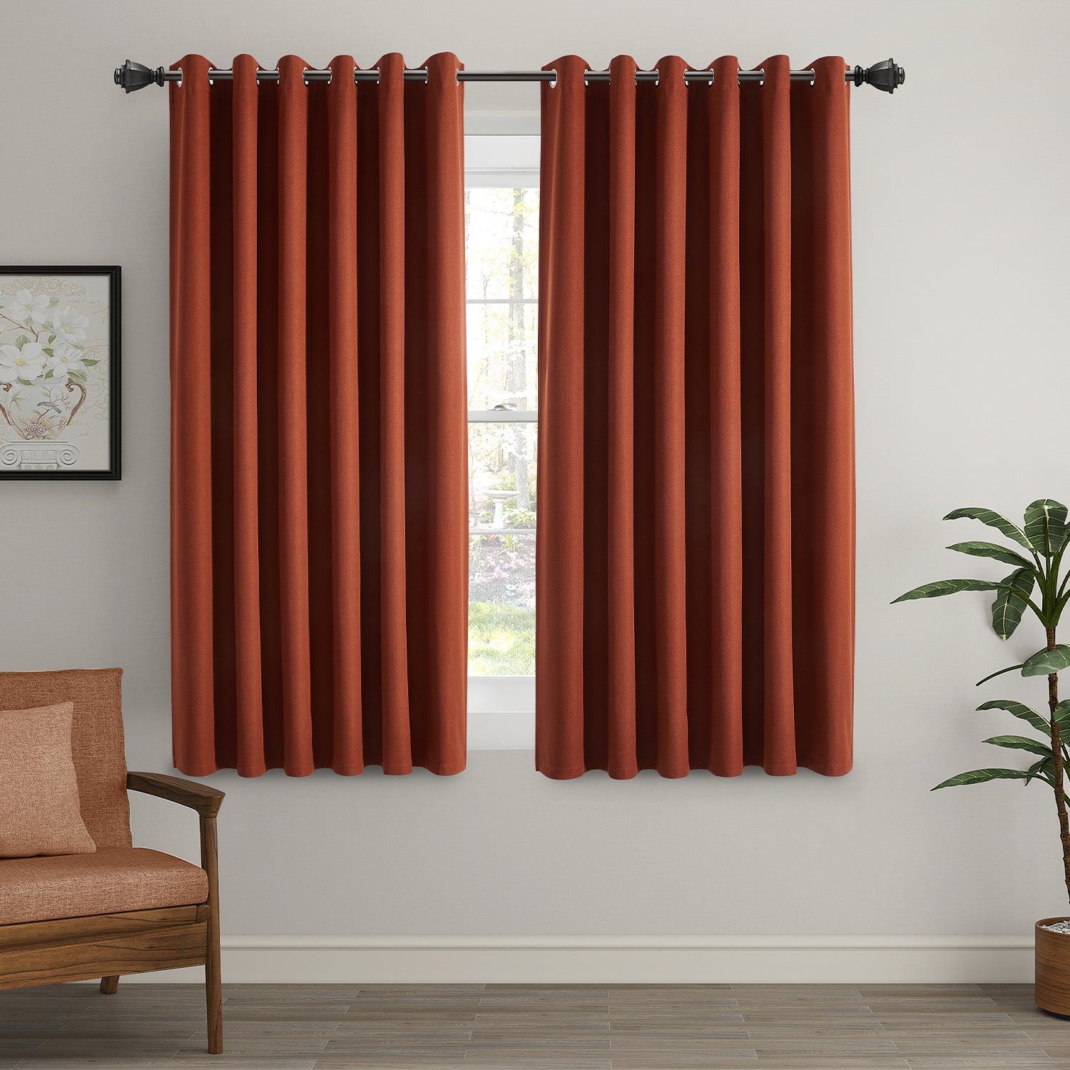 Ready Made 100% Blackout Linen Curtains
