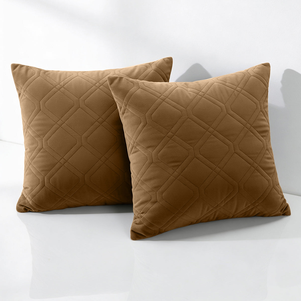 Soft Velvet Cushion Cover with Diamond Pattern – Pack Of 2