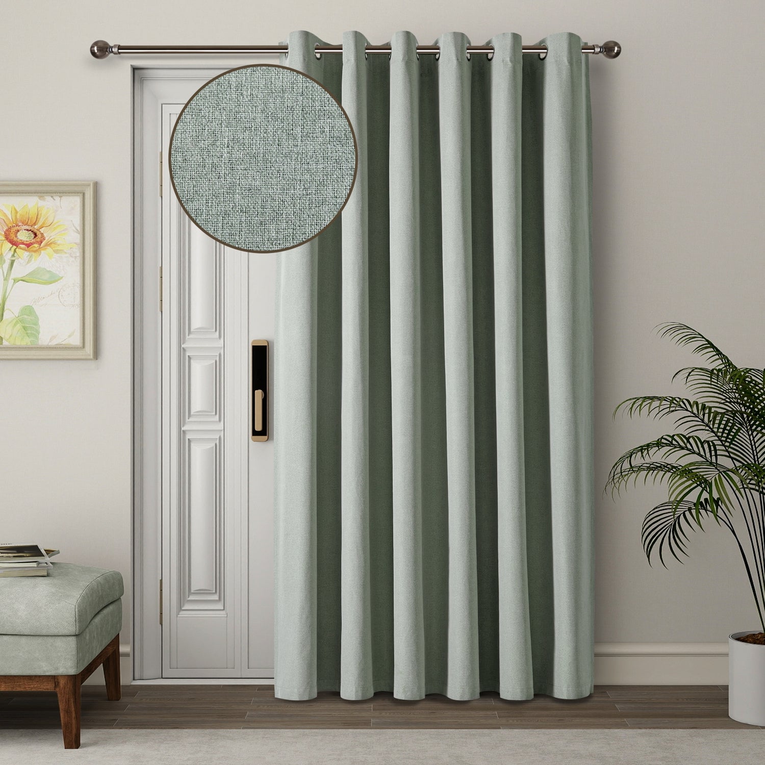 135 GSM Eyelet Ready Made Blackout Curtains For Living Room