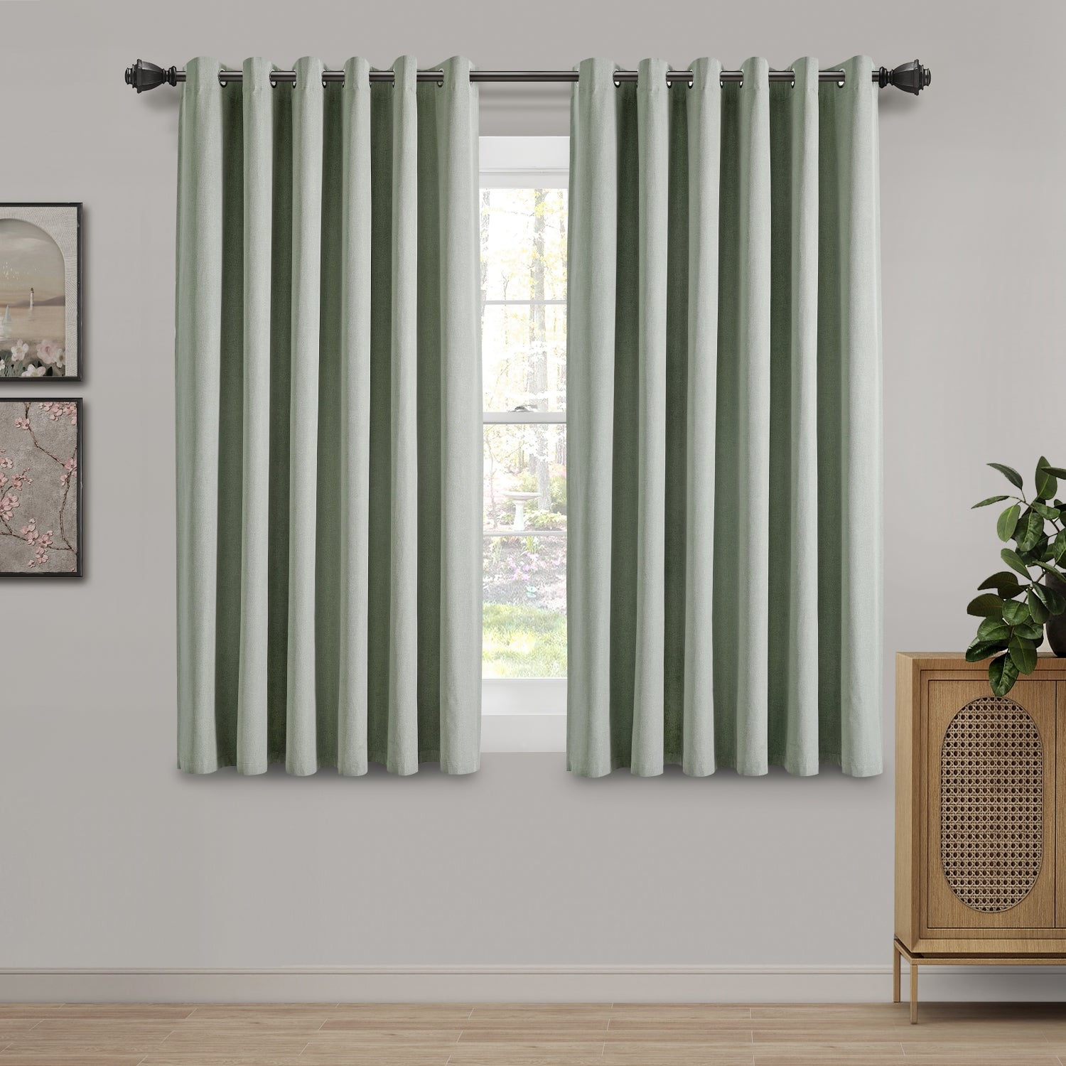 135 GSM Eyelet Ready Made Blackout Curtains For Living Room
