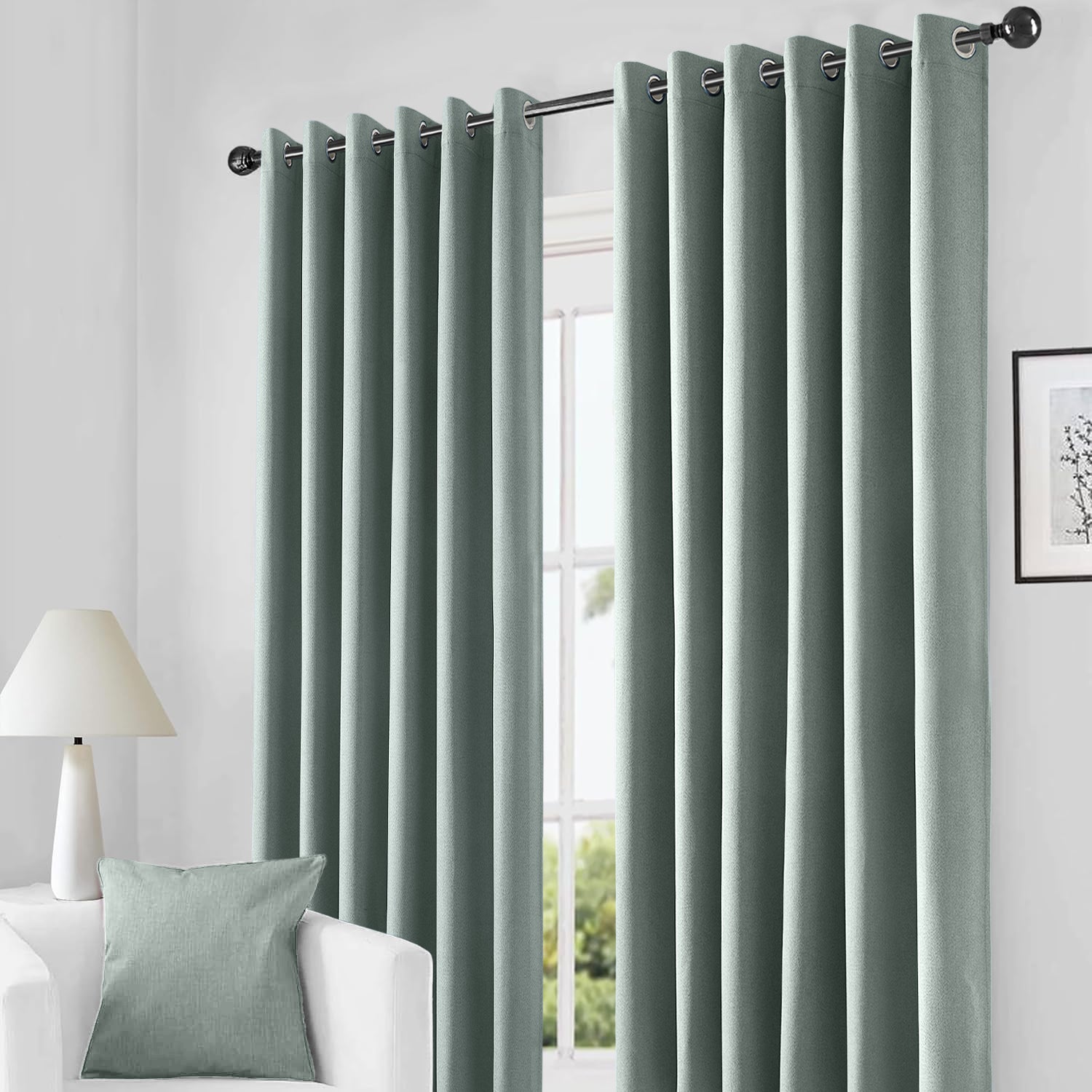 Ready Made 100% Blackout Linen Curtains