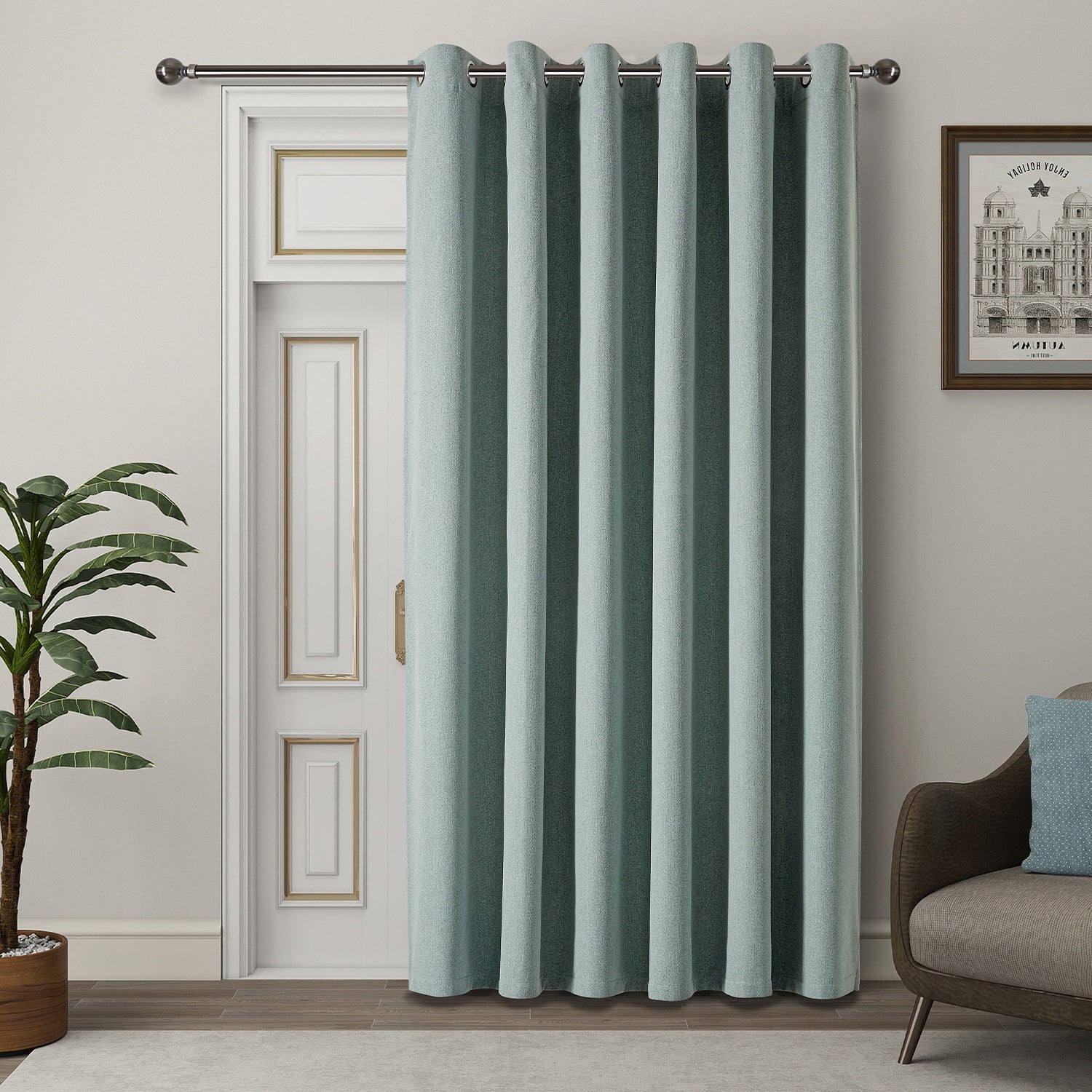 Ready Made 100% Blackout Linen Curtains