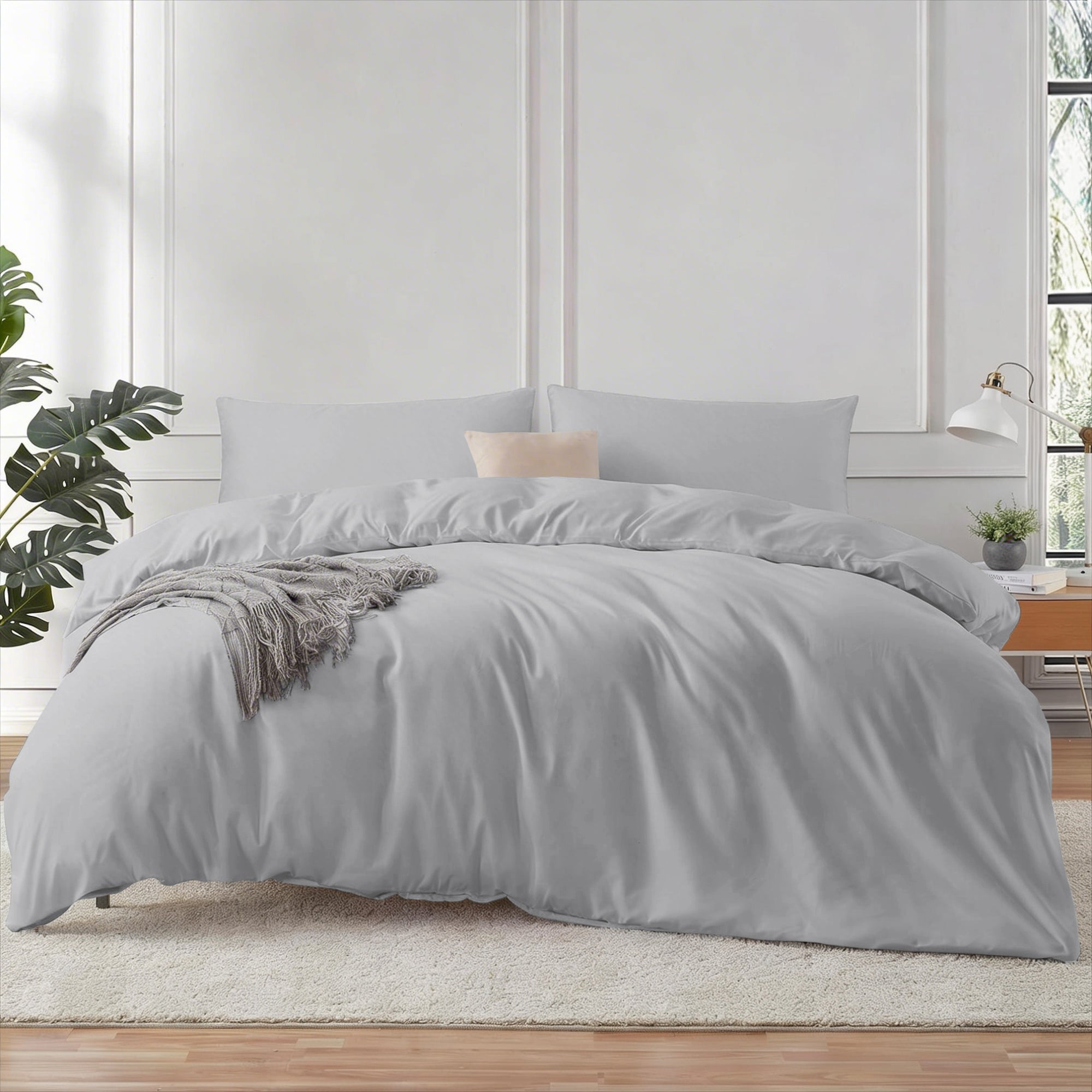 4 Piece Bedding Set Duvet Cover, Pillowcases & Fitted Sheet