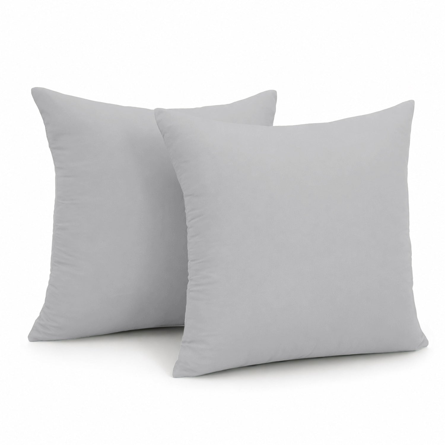Pair of Microfibre Plain Cushion Covers for Bed & Living Room