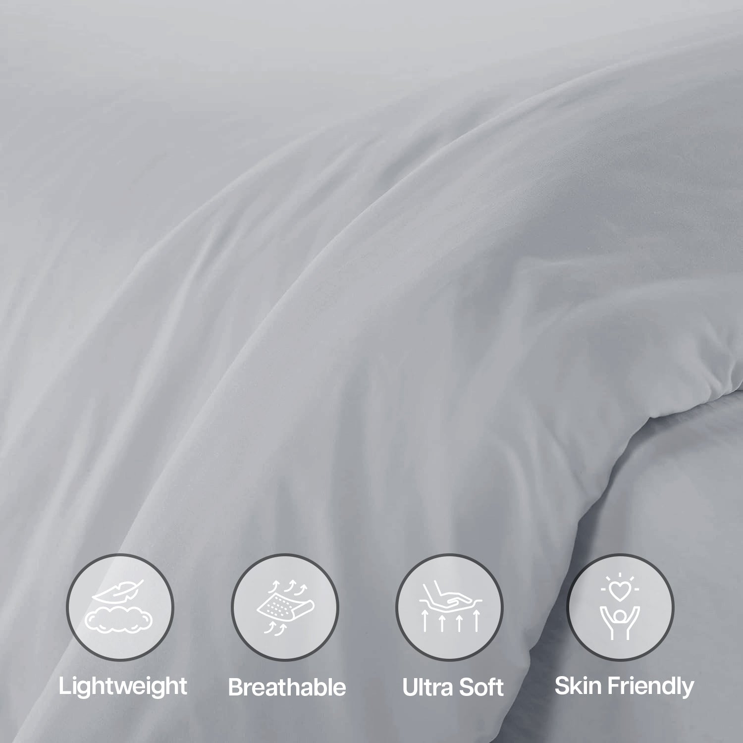 4 Piece Bedding Set Duvet Cover, Pillowcases & Fitted Sheet