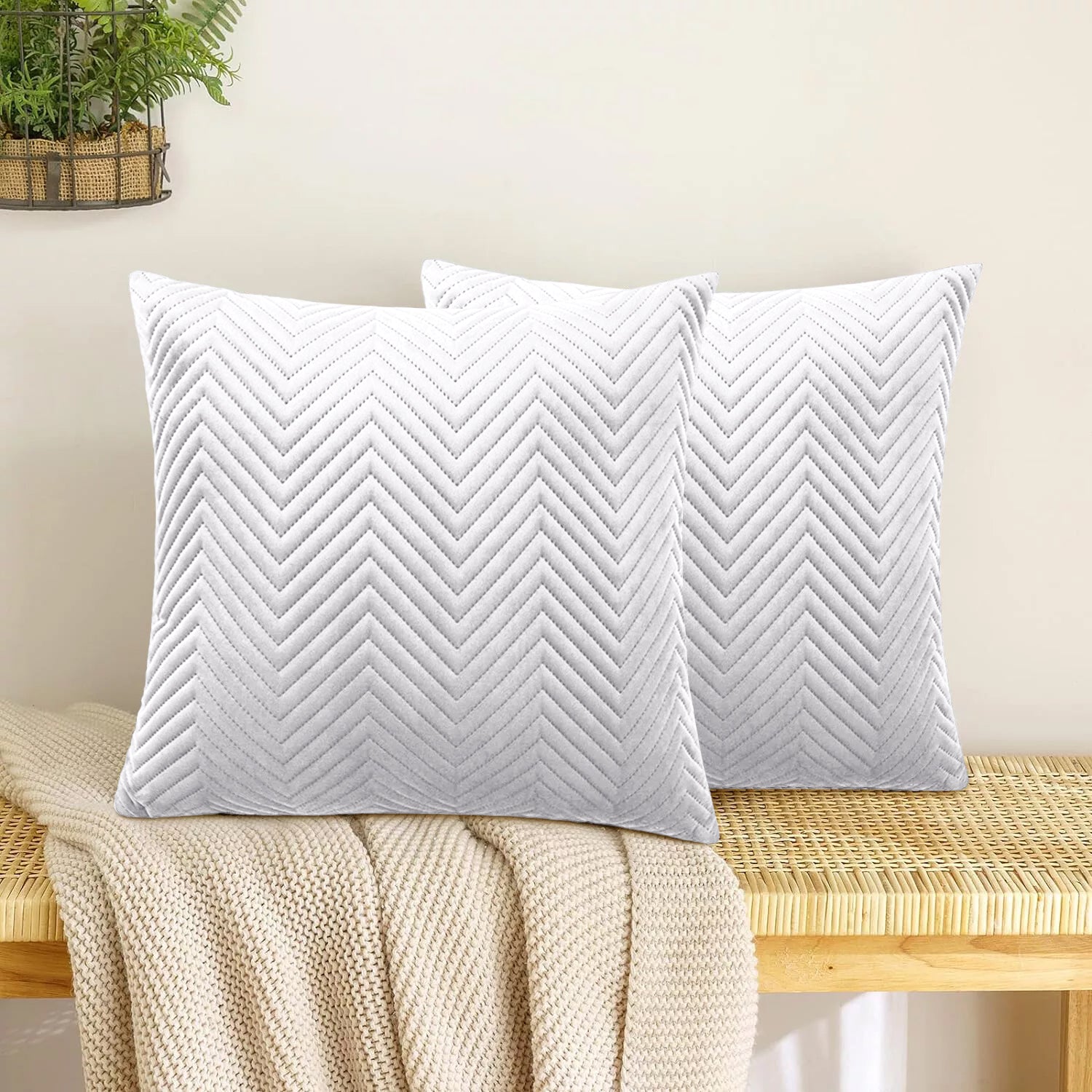 silver embossed cushion covers