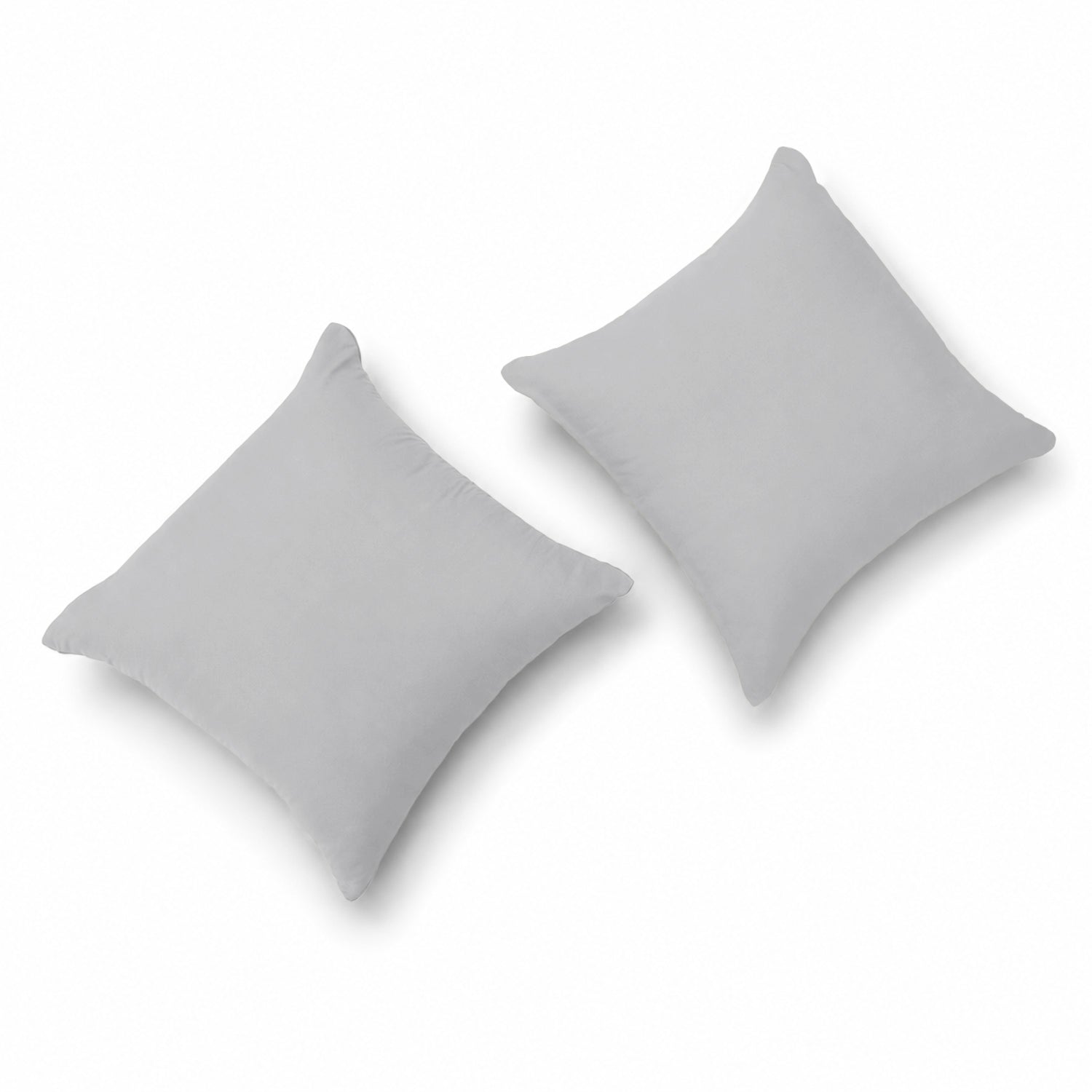 Pair of Microfibre Plain Cushion Covers for Bed & Living Room