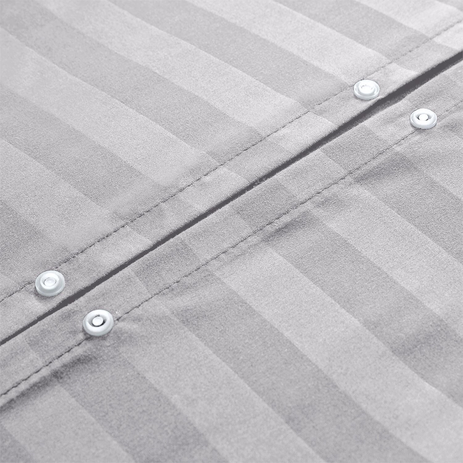 Stripe 4 Piece Bedding Set Duvet Cover, Pillowcases & Fitted Sheet