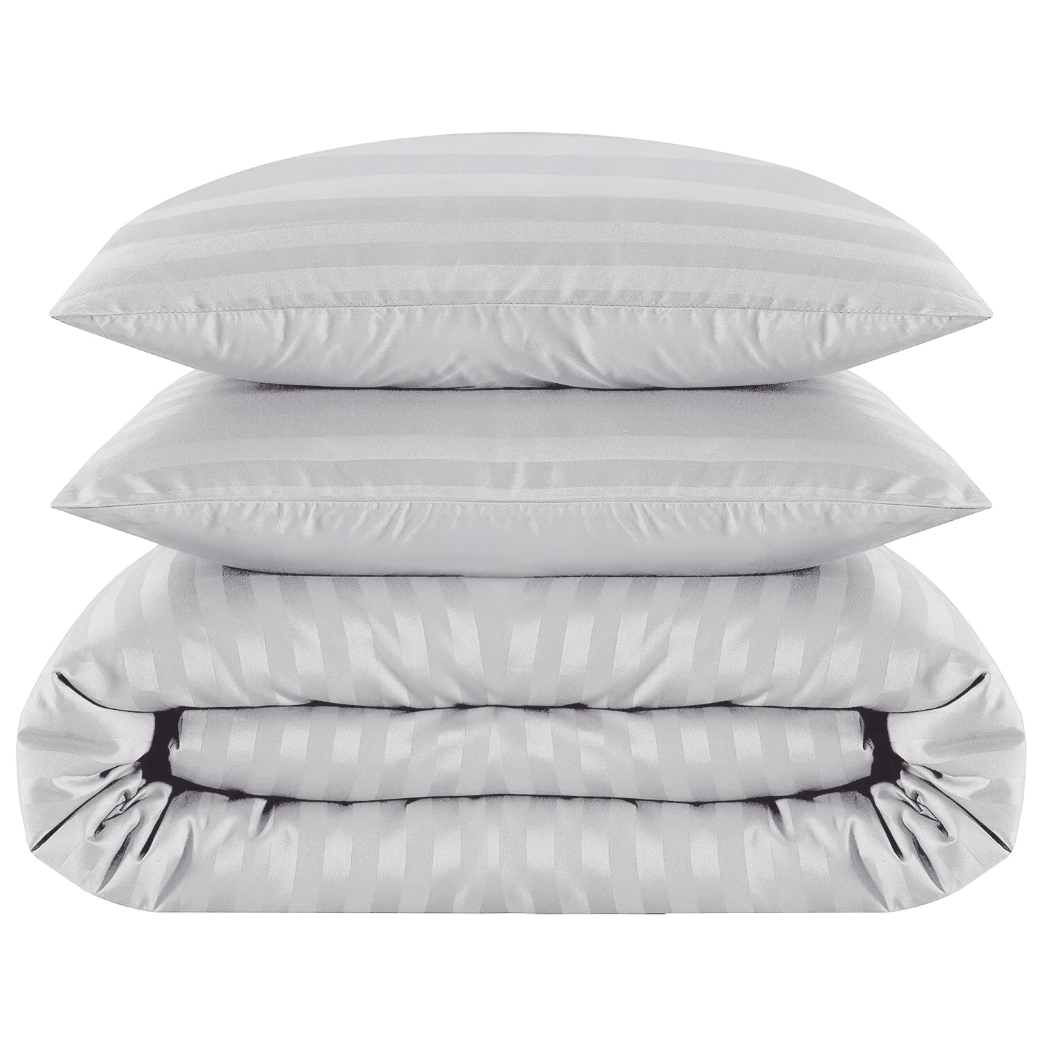 Stripe 4 Piece Bedding Set Duvet Cover, Pillowcases & Fitted Sheet