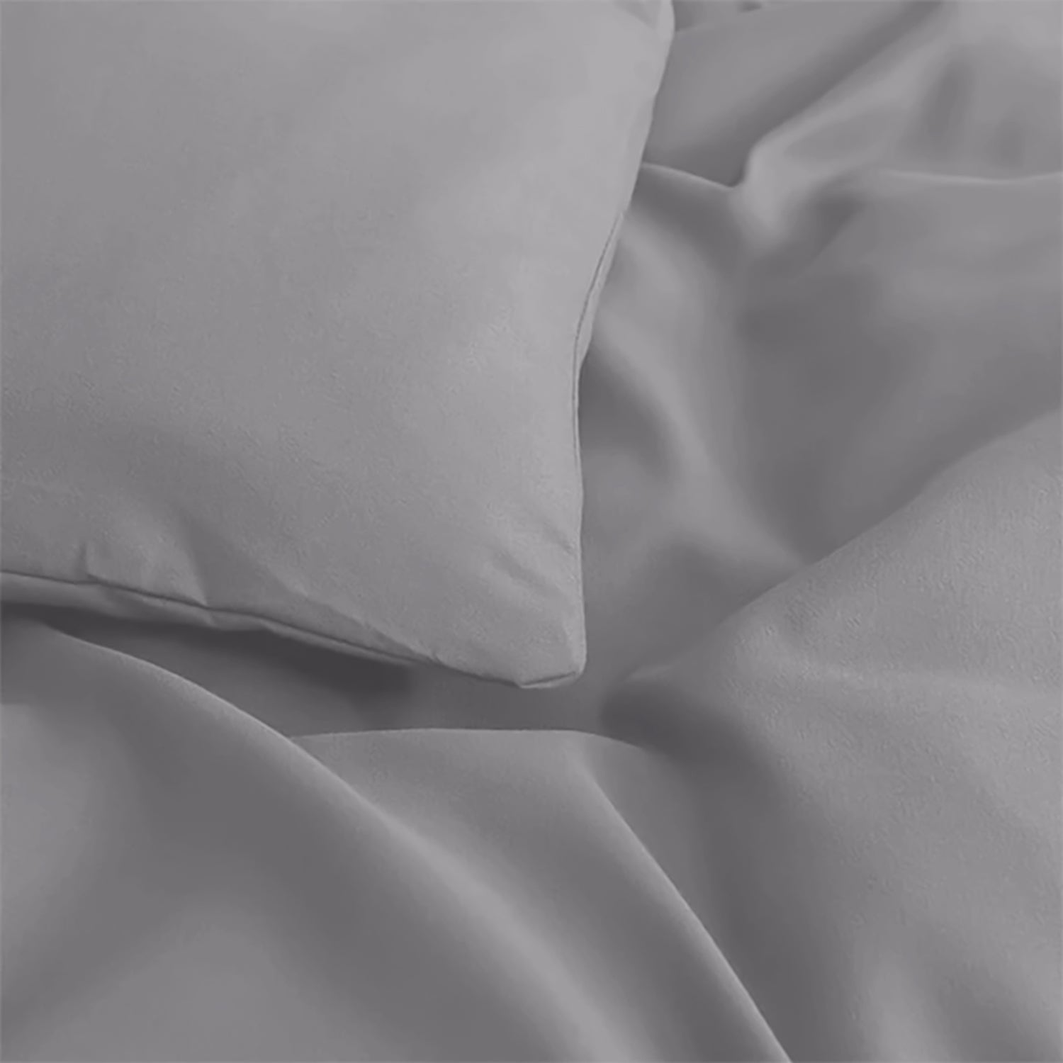 Plain Duvet Cover with Pillowcase Set